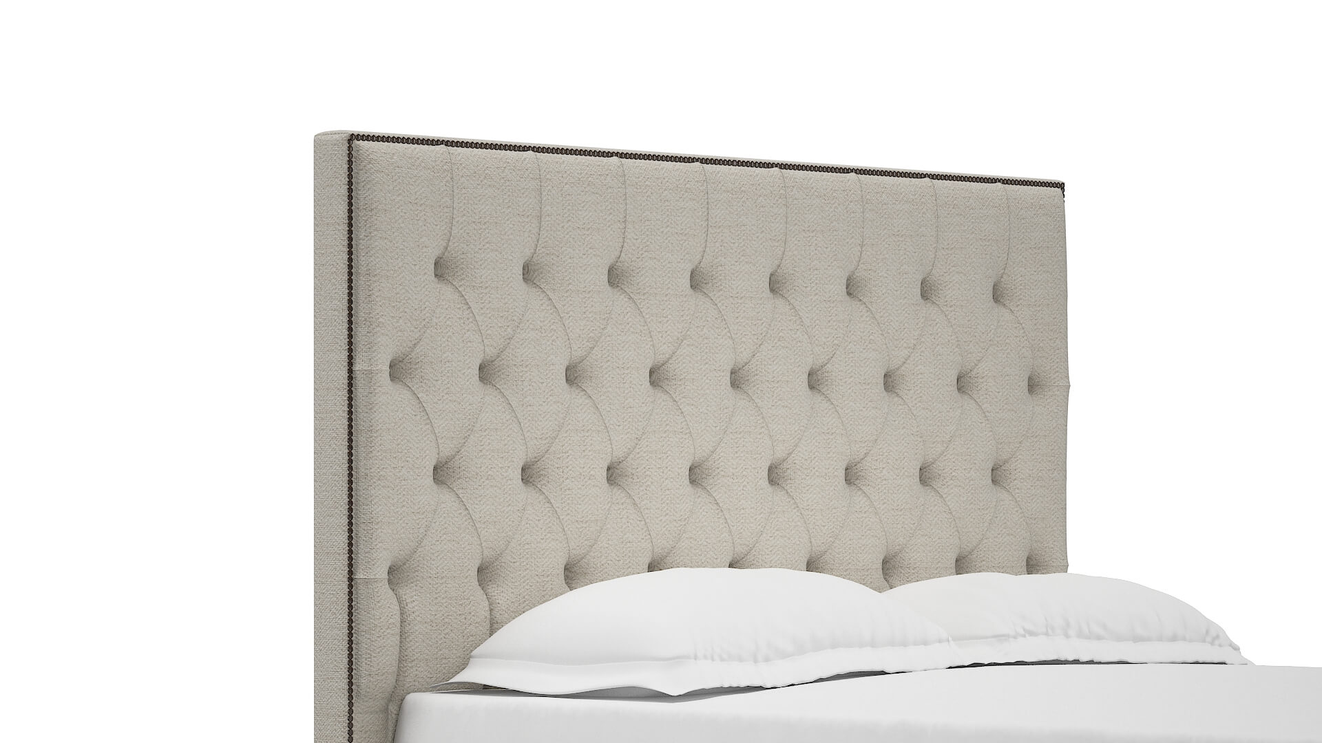 Bellezza Catalina Linen Bed Queen Headboard