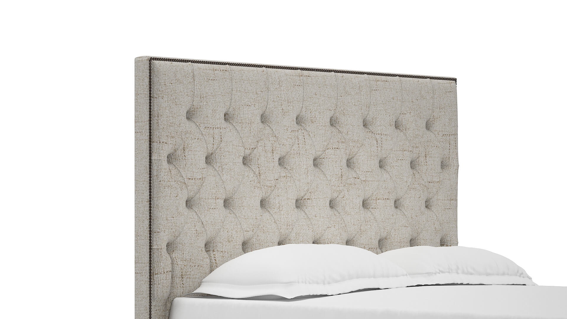 Bellezza Derby Taupe Bed Queen Headboard
