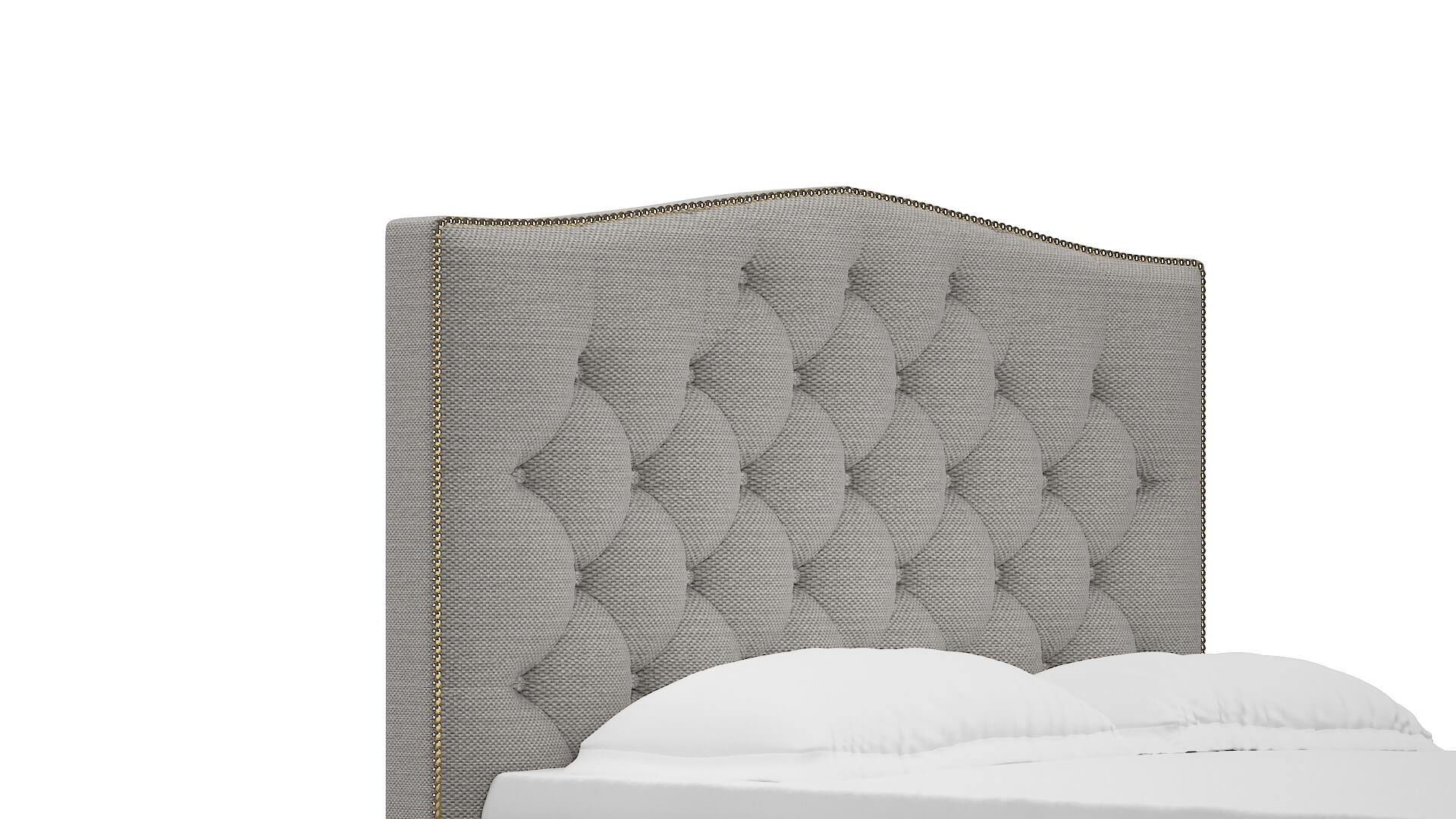Bijou Derby Grey Bed Queen Headboard