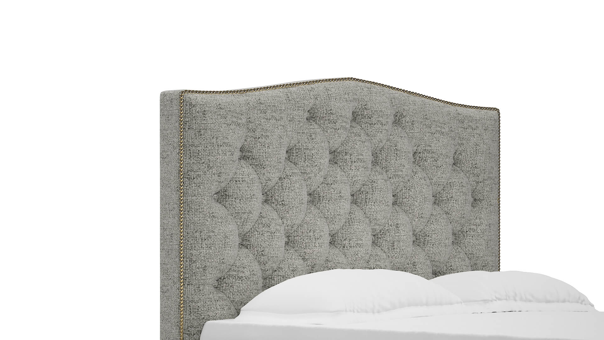 Bijou Derby Silver Bed Queen Headboard