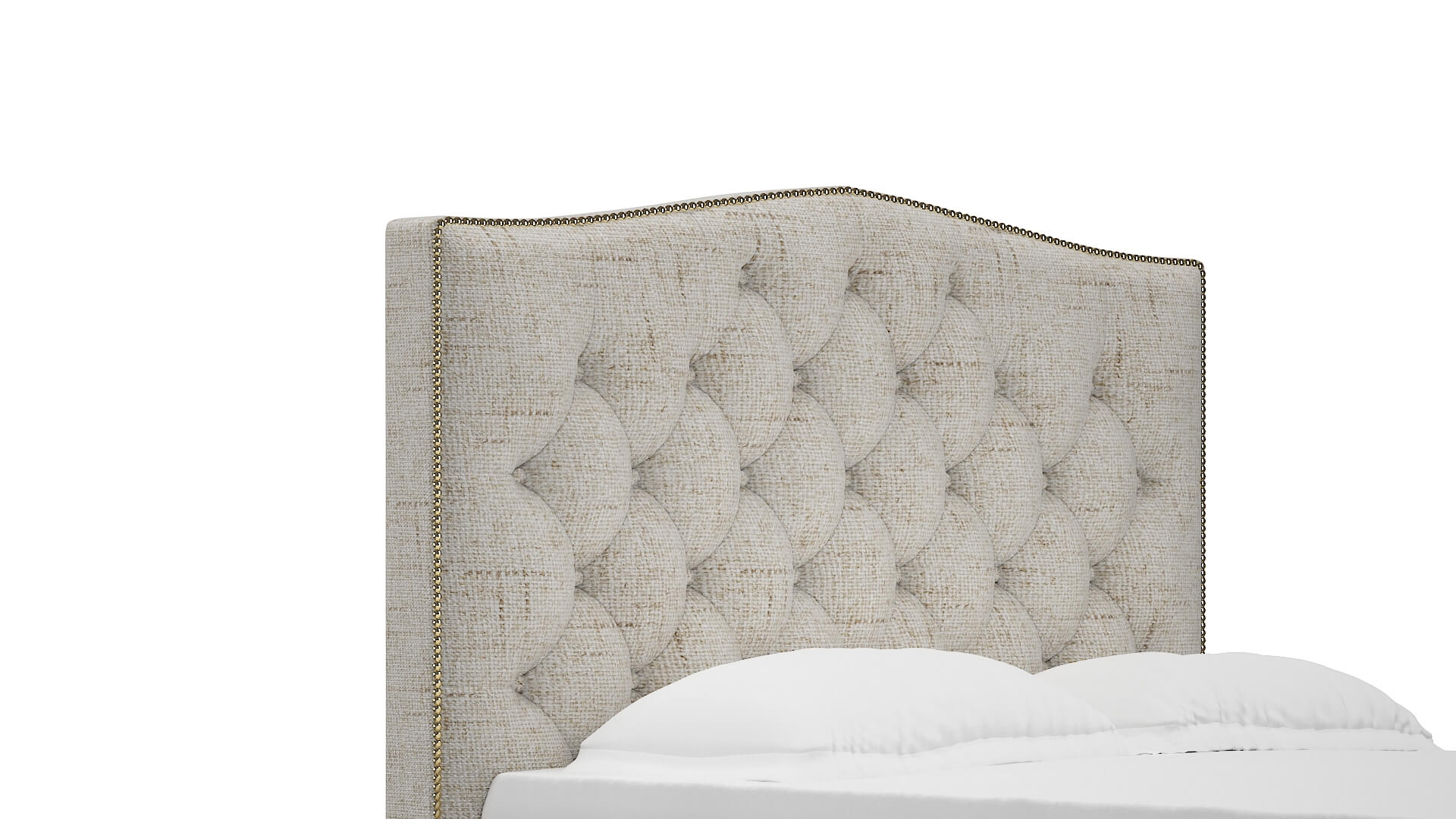 Bijou Derby Taupe Bed Queen Headboard