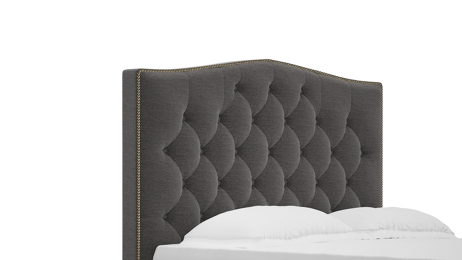 Bijou Oscar Charcoal Bed Queen Headboard
