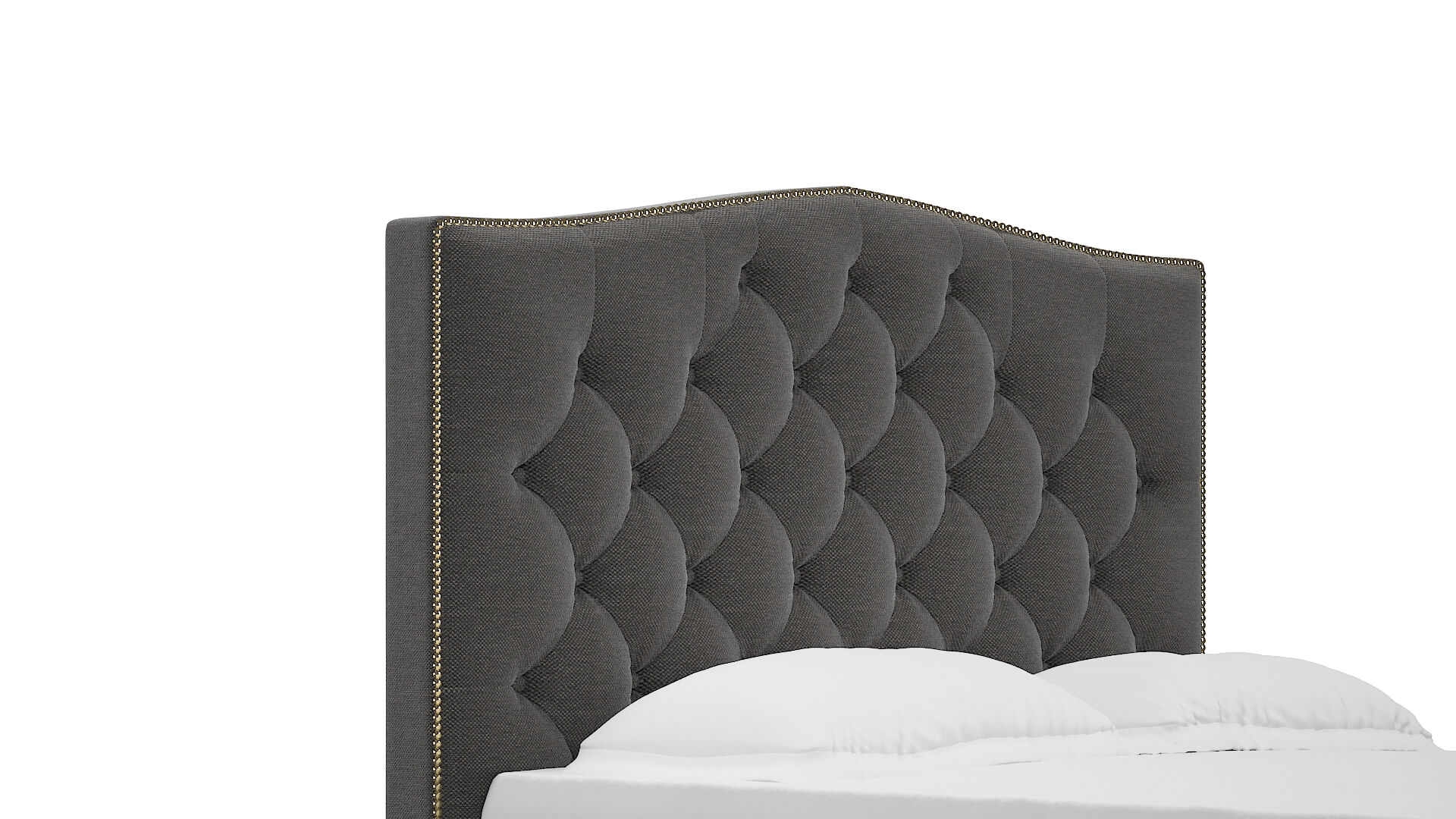 Bijou Oscar Grey Bed Queen Headboard
