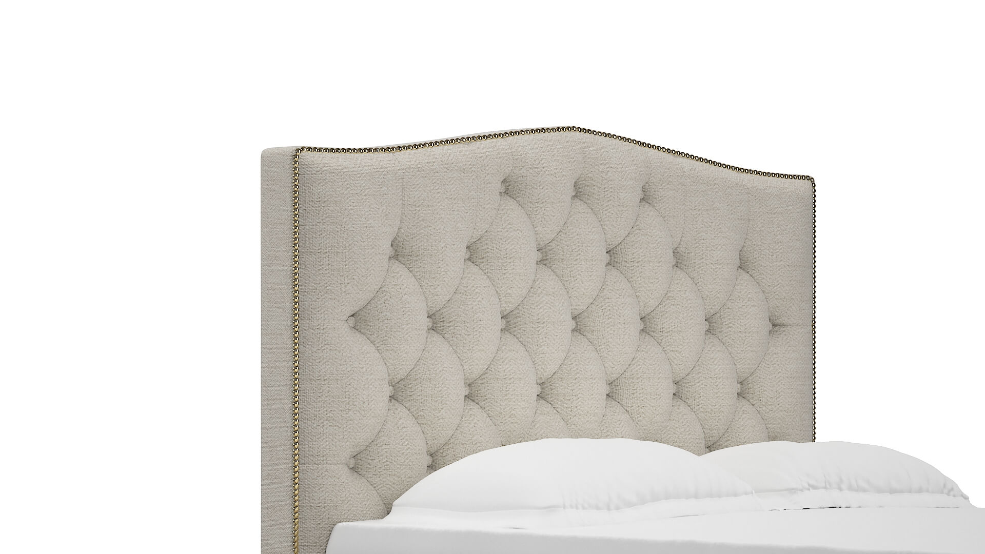 Bijou Venus Cream Bed Queen Headboard