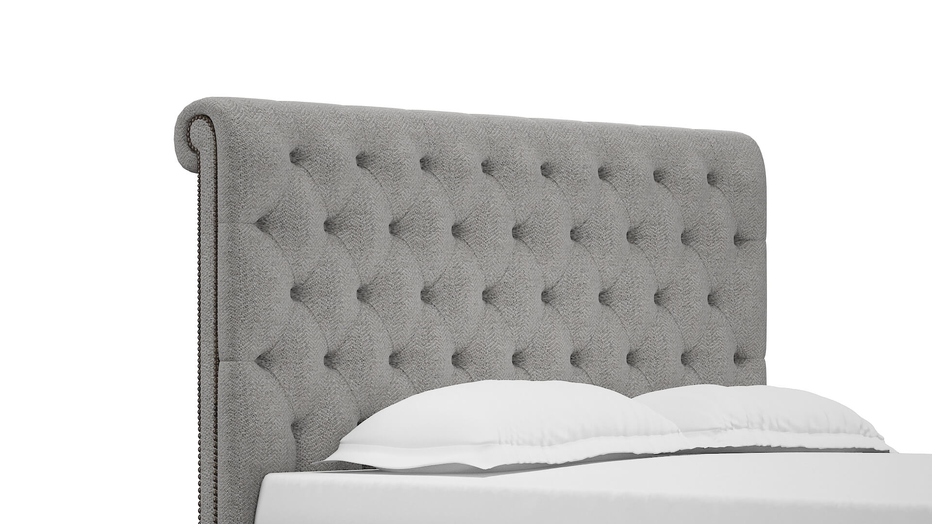 Decima Catalina Silver Bed Queen Headboard