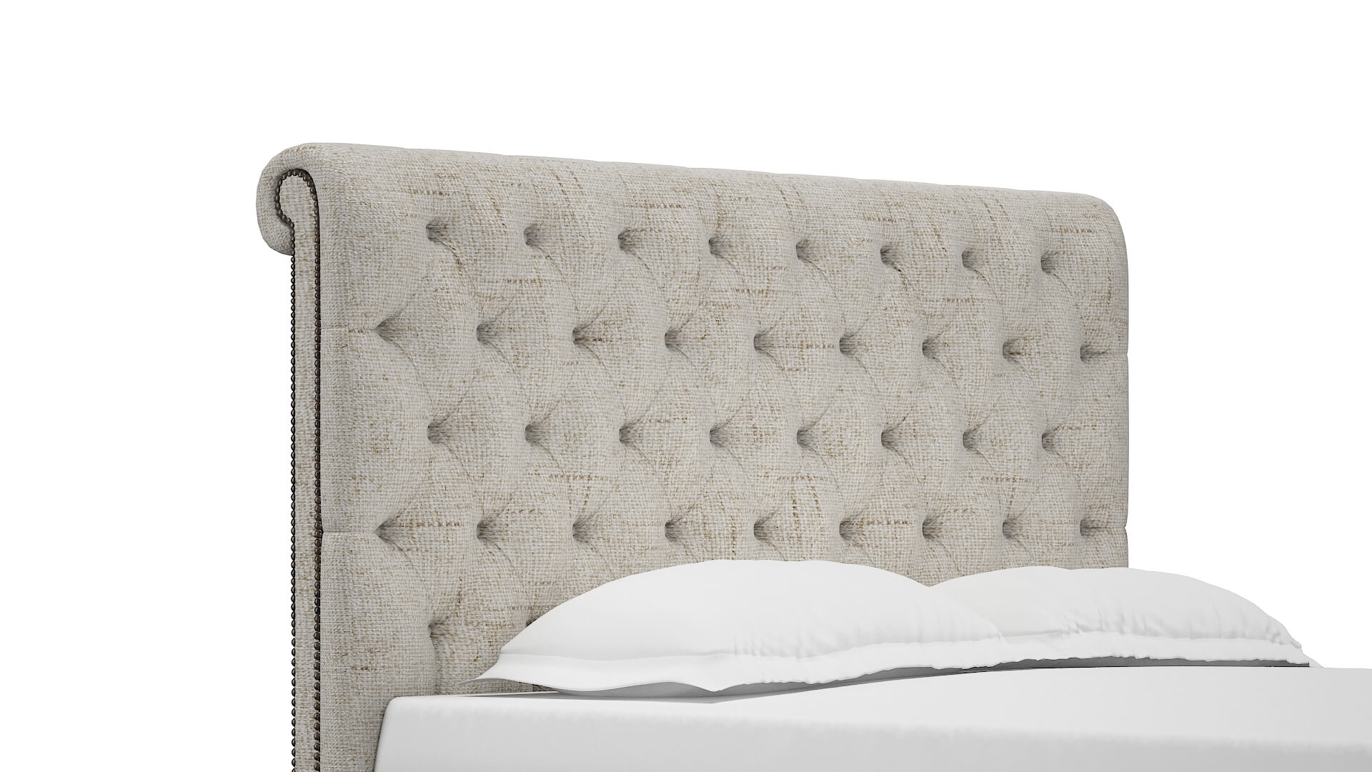 Decima Derby Taupe Bed Queen Headboard