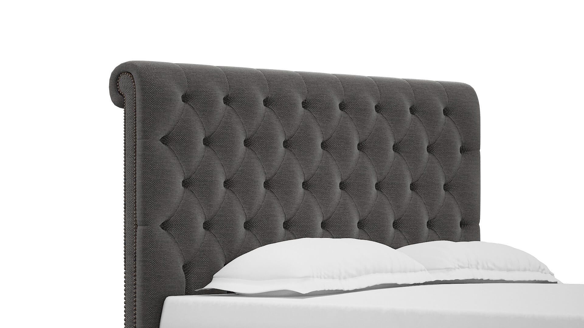 Decima Oscar Charcoal Bed Queen Headboard
