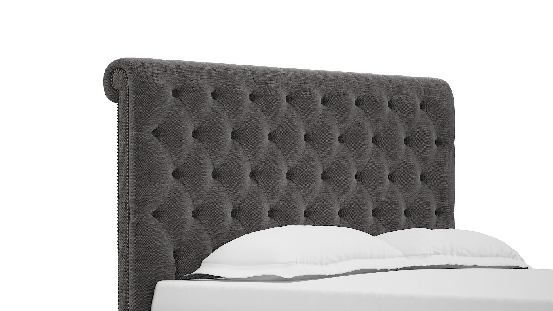 Decima Oscar Grey Bed Queen Headboard