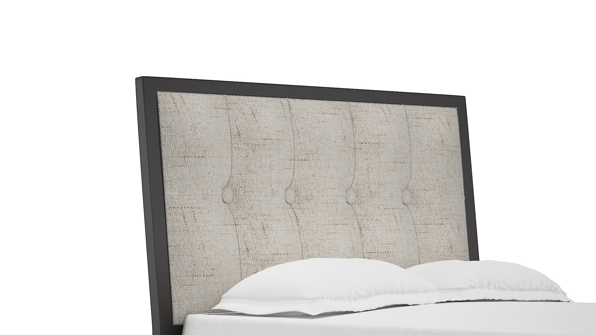 Hugo Derby Taupe Bed Queen Headboard