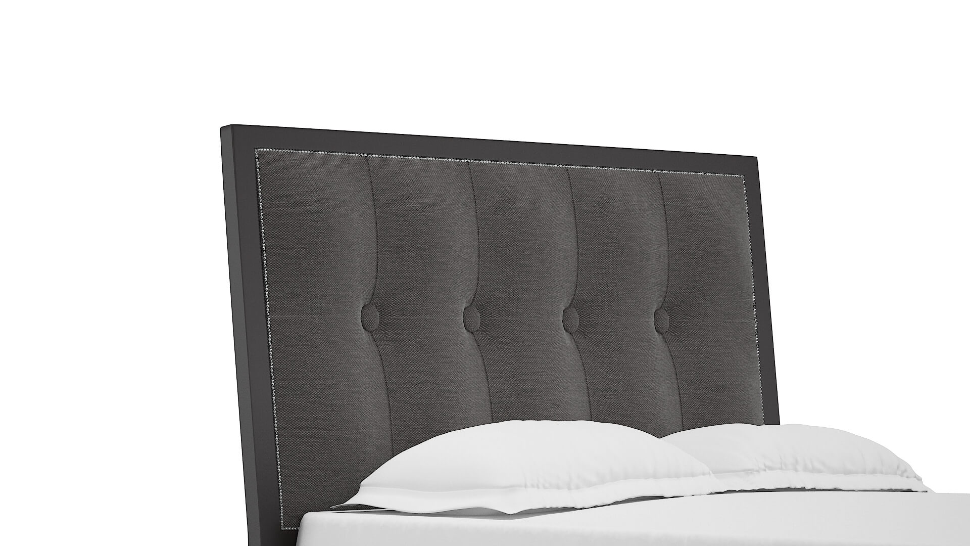 Hugo Oscar Charcoal Bed Queen Headboard