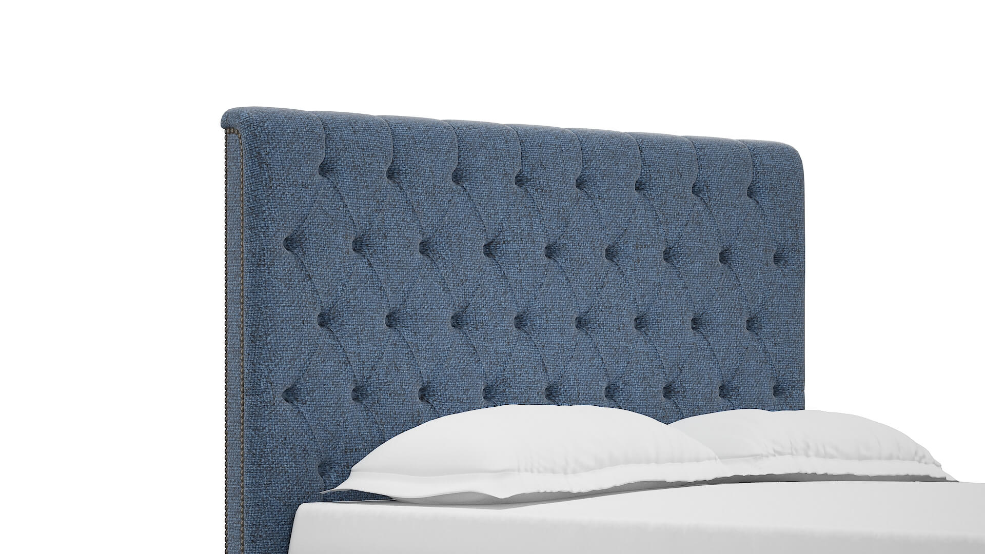 Sophia Derby Navy Bed Queen Headboard