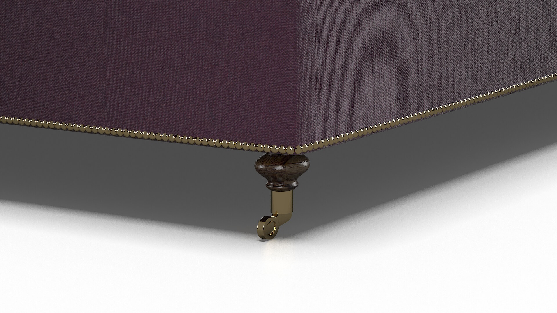 Bijou Bella Aubergine Bed Leg