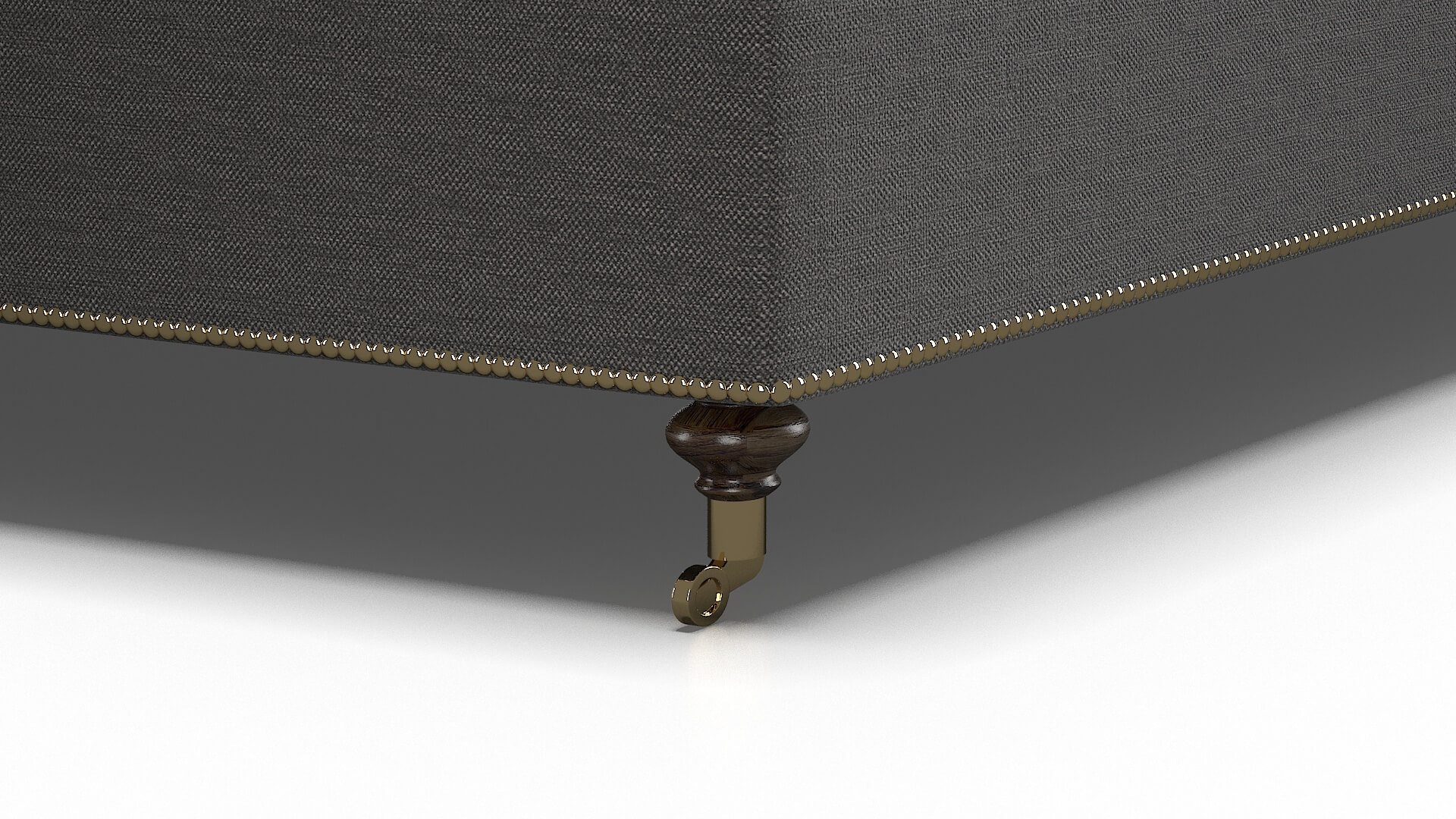 Bijou Oscar Charcoal Bed Leg