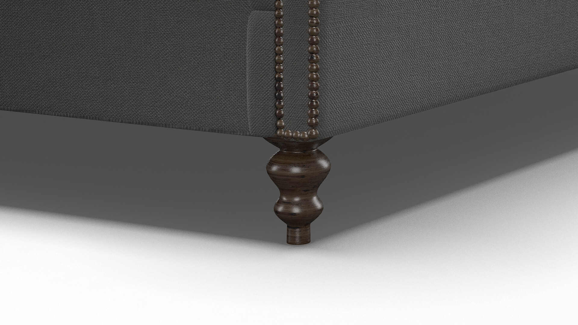 Kaila Rocket Charcoal Bed Leg