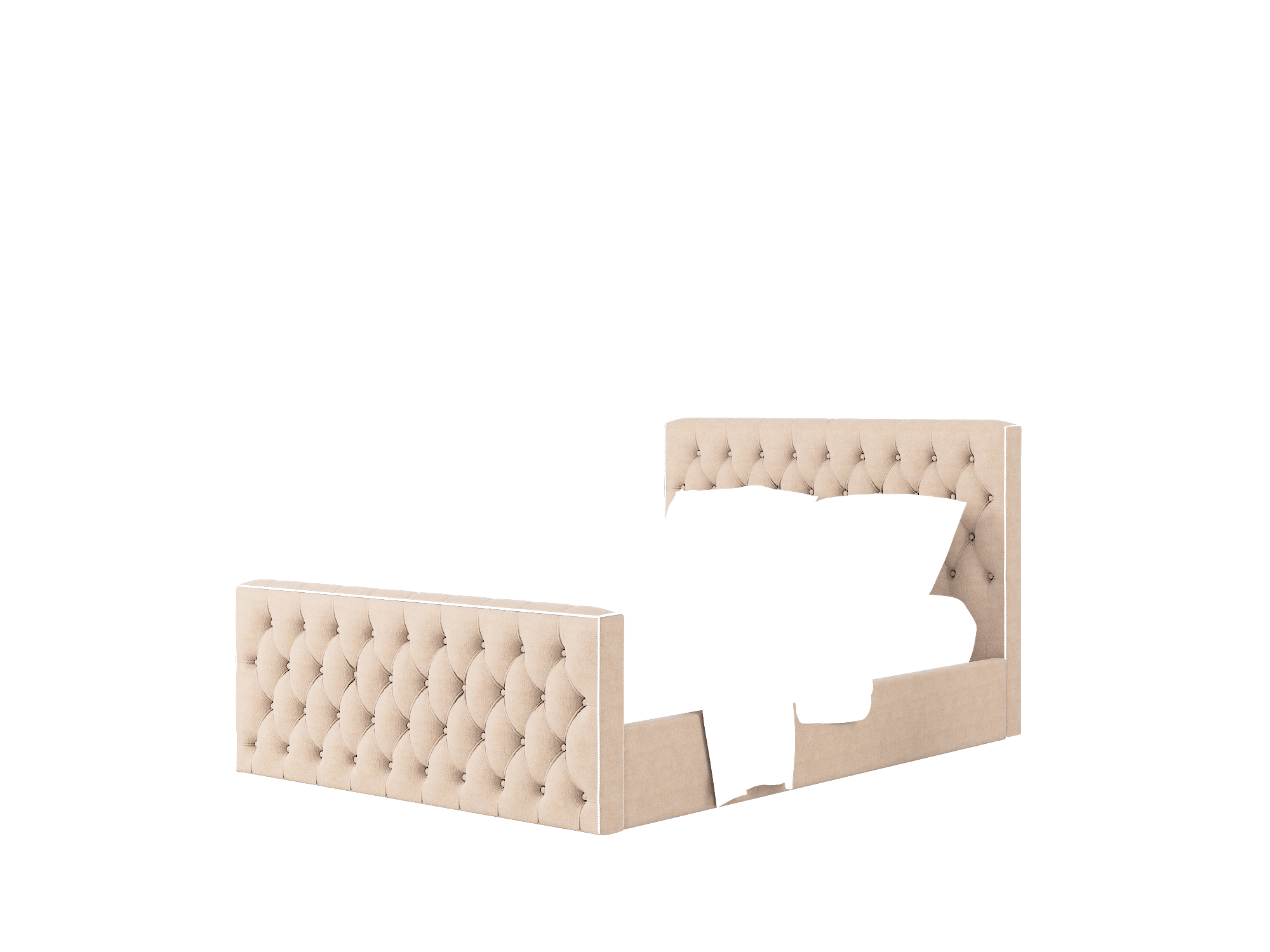 Aida Bella Pewter Bed Queen Room Texture