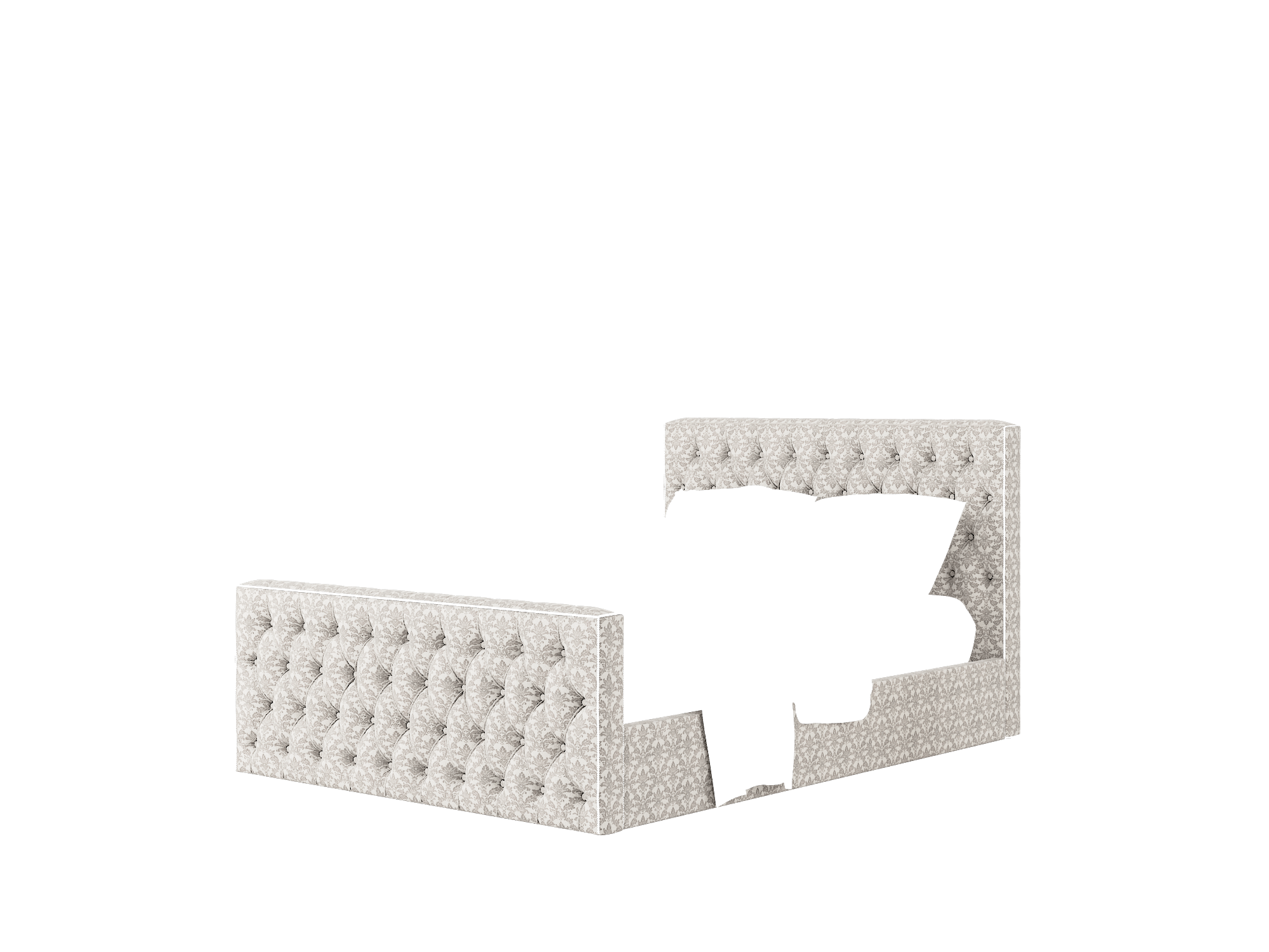 Aida Bergamo Dove Bed Queen Room Texture