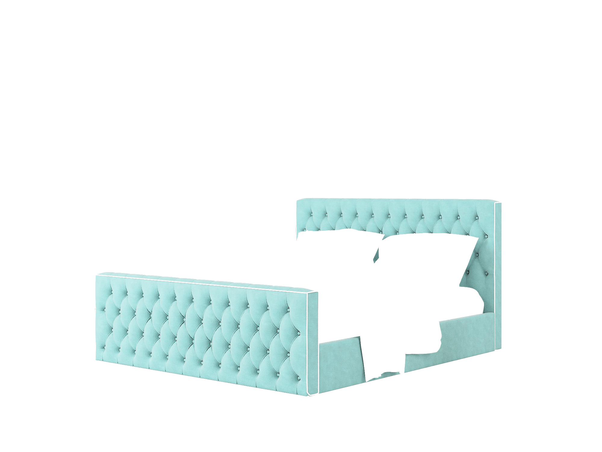 Aida Curious Turquoise Bed King Room Texture