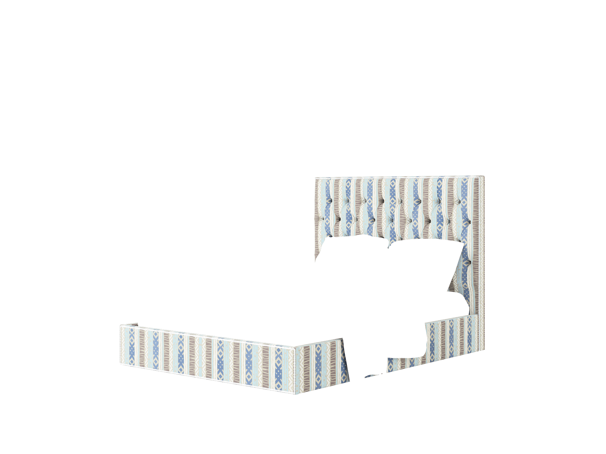 Bellezza Bodhi Indigo Bed Queen Room Texture