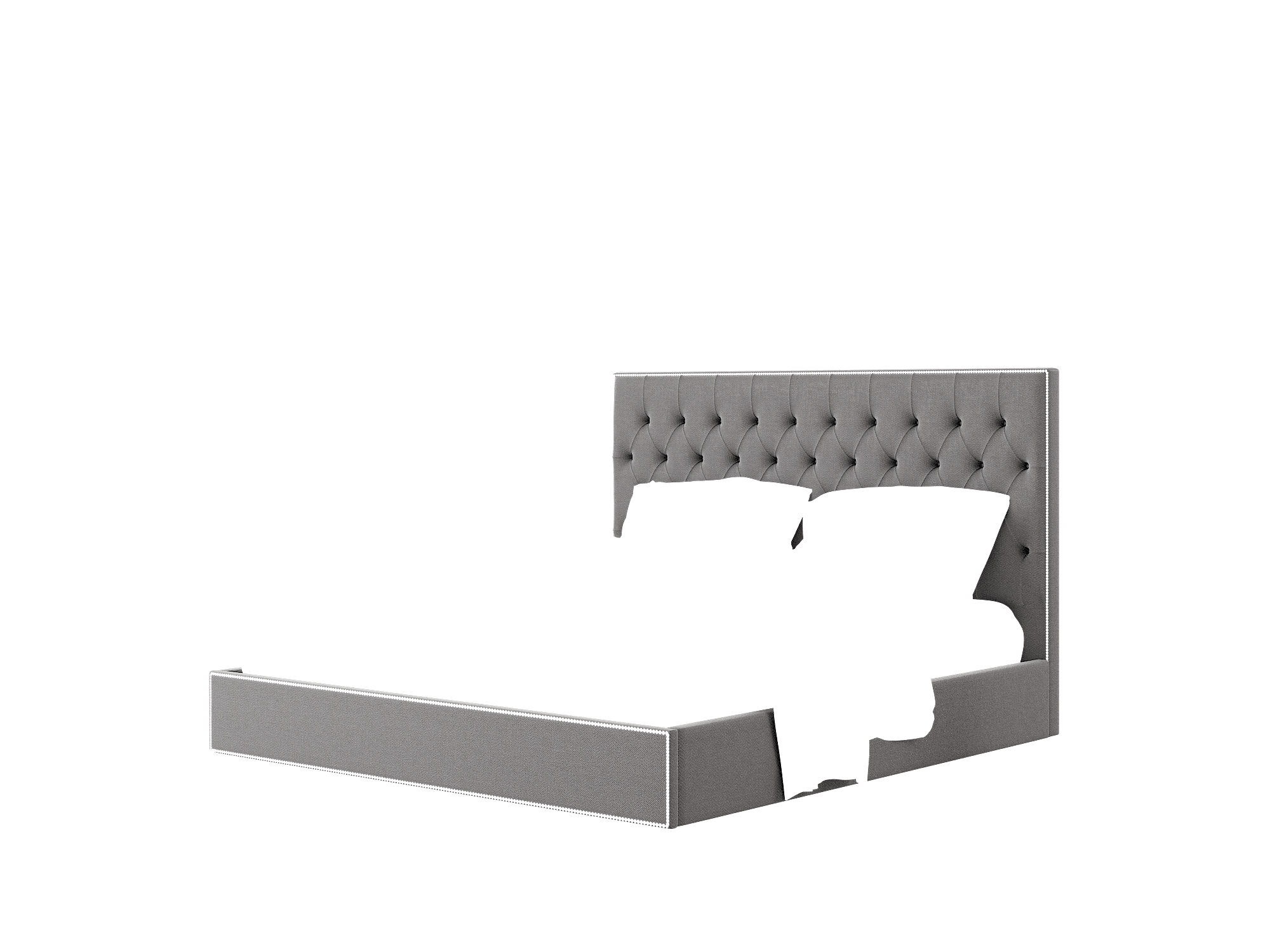 Bellezza Catalina Charcoal Bed King Room Texture