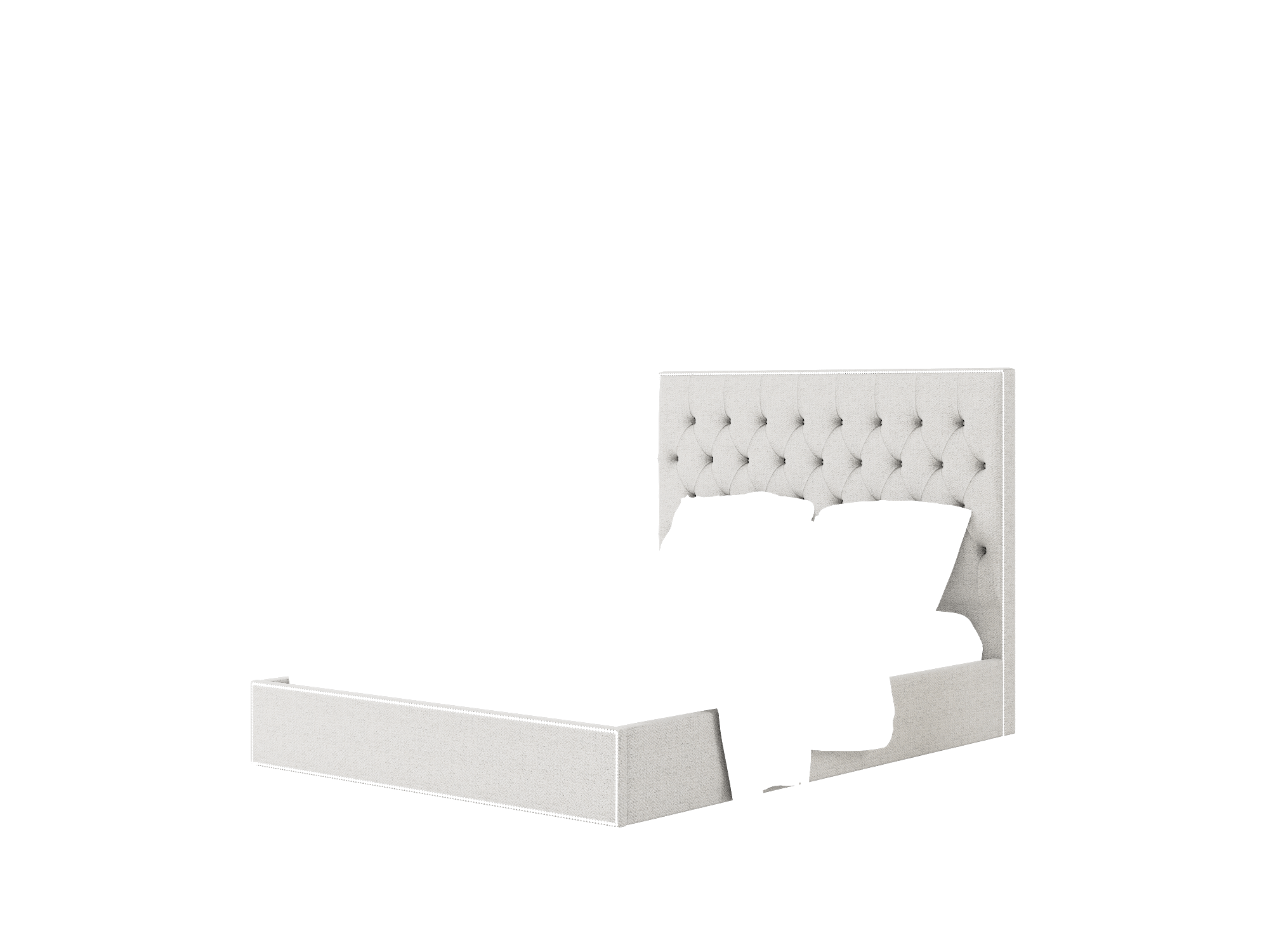 Bellezza Catalina Silver Bed Queen Room Texture