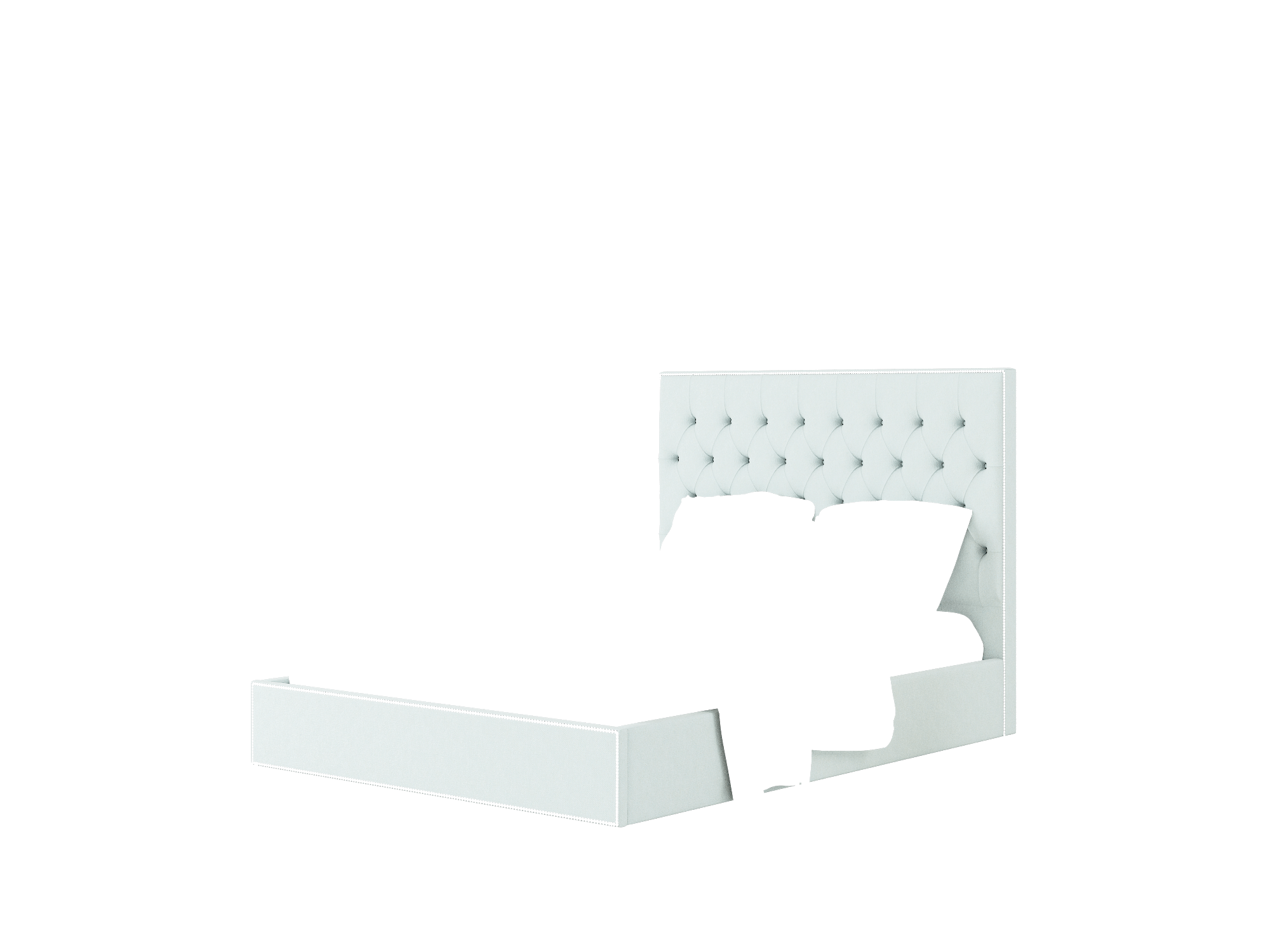 Bellezza Clyde Cornflower Bed Queen Room Texture