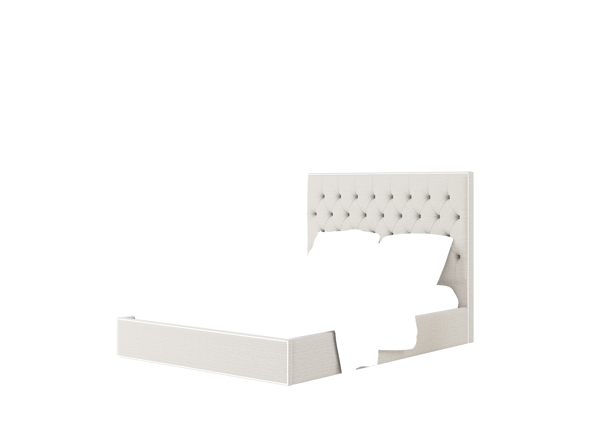 Bellezza Derby Grey Bed Queen Room Texture