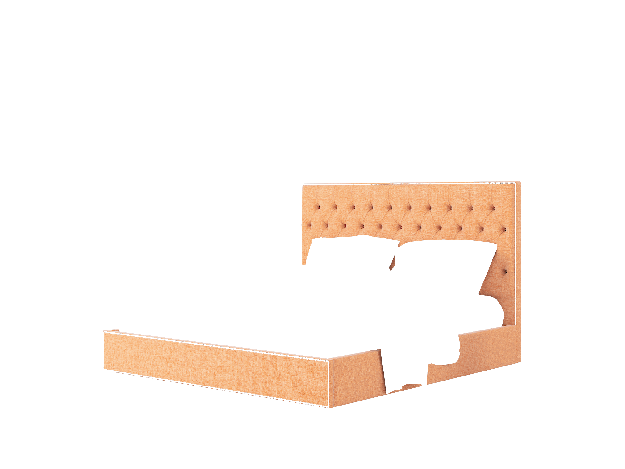 Bellezza Durham Tangerine Bed King Room Texture