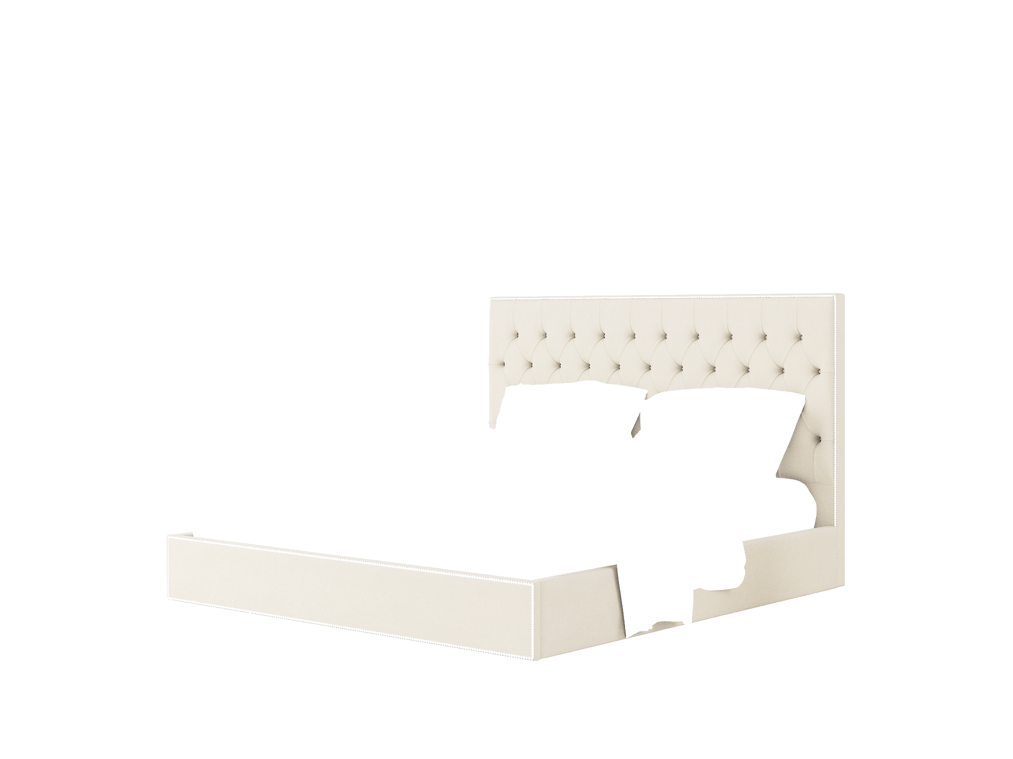 Bellezza Malibu Linen Bed King Room Texture