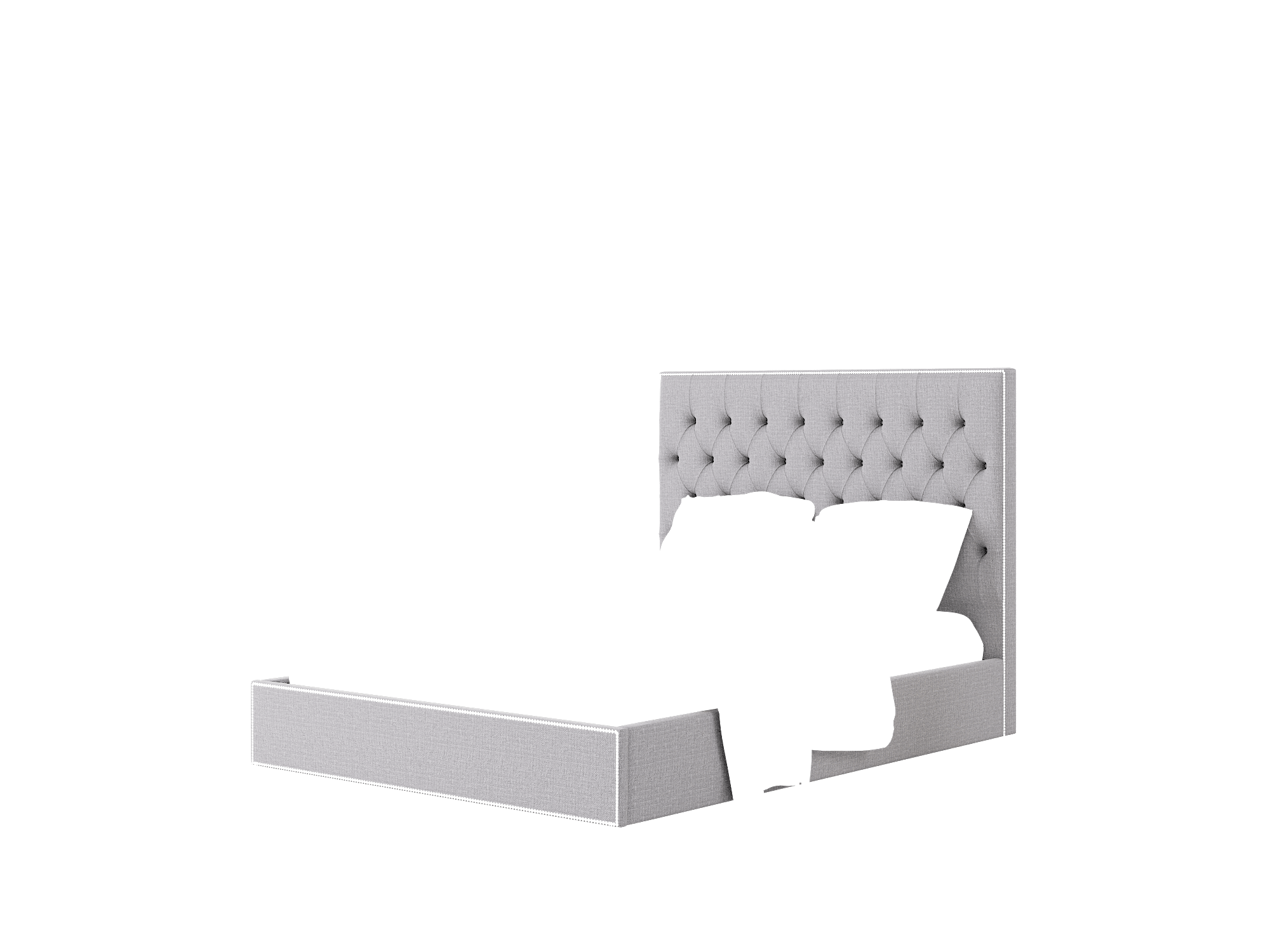 Bellezza Parker Ash Bed Queen Room Texture