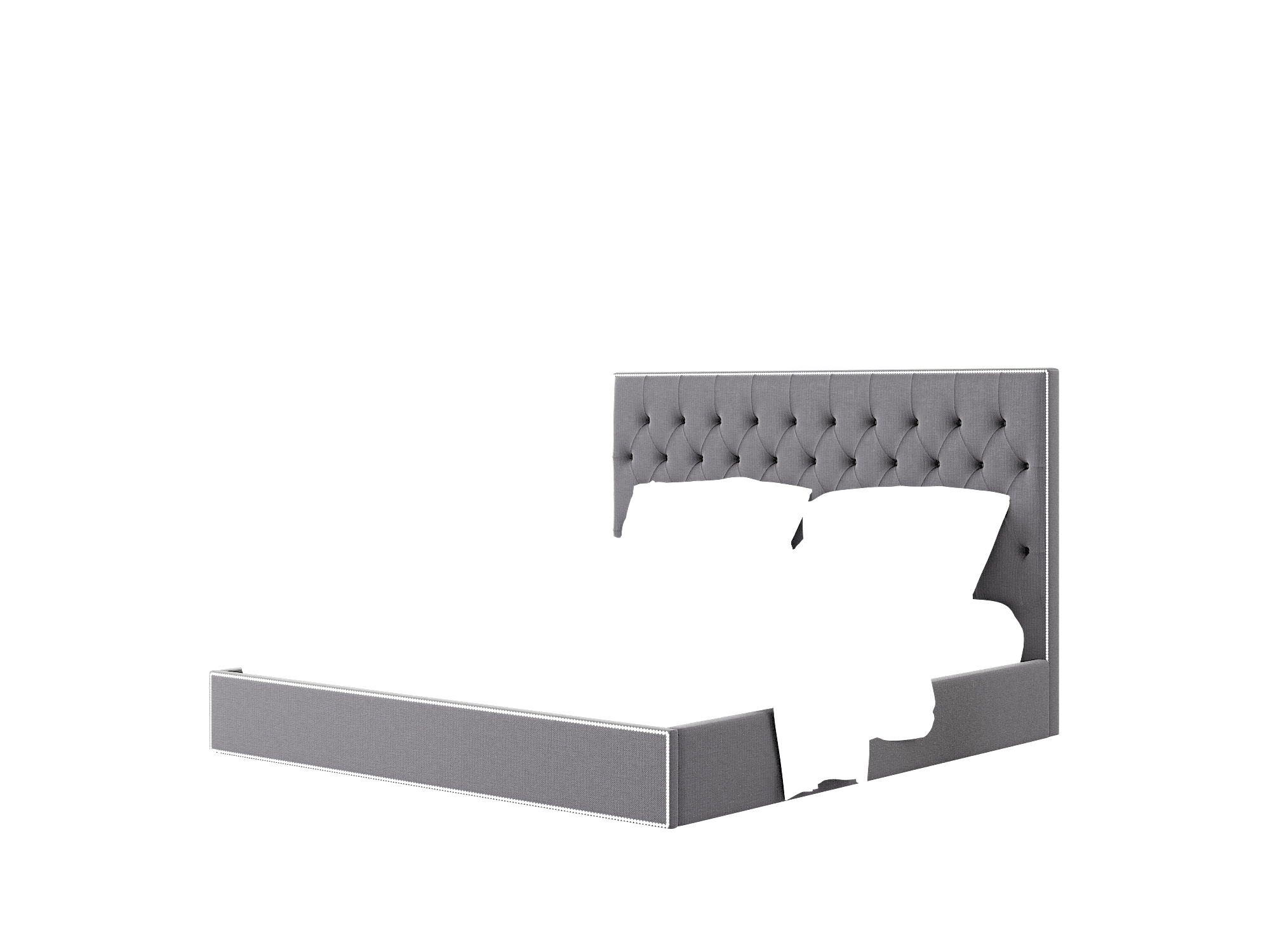 Bellezza Parker Charcoal Bed King Room Texture