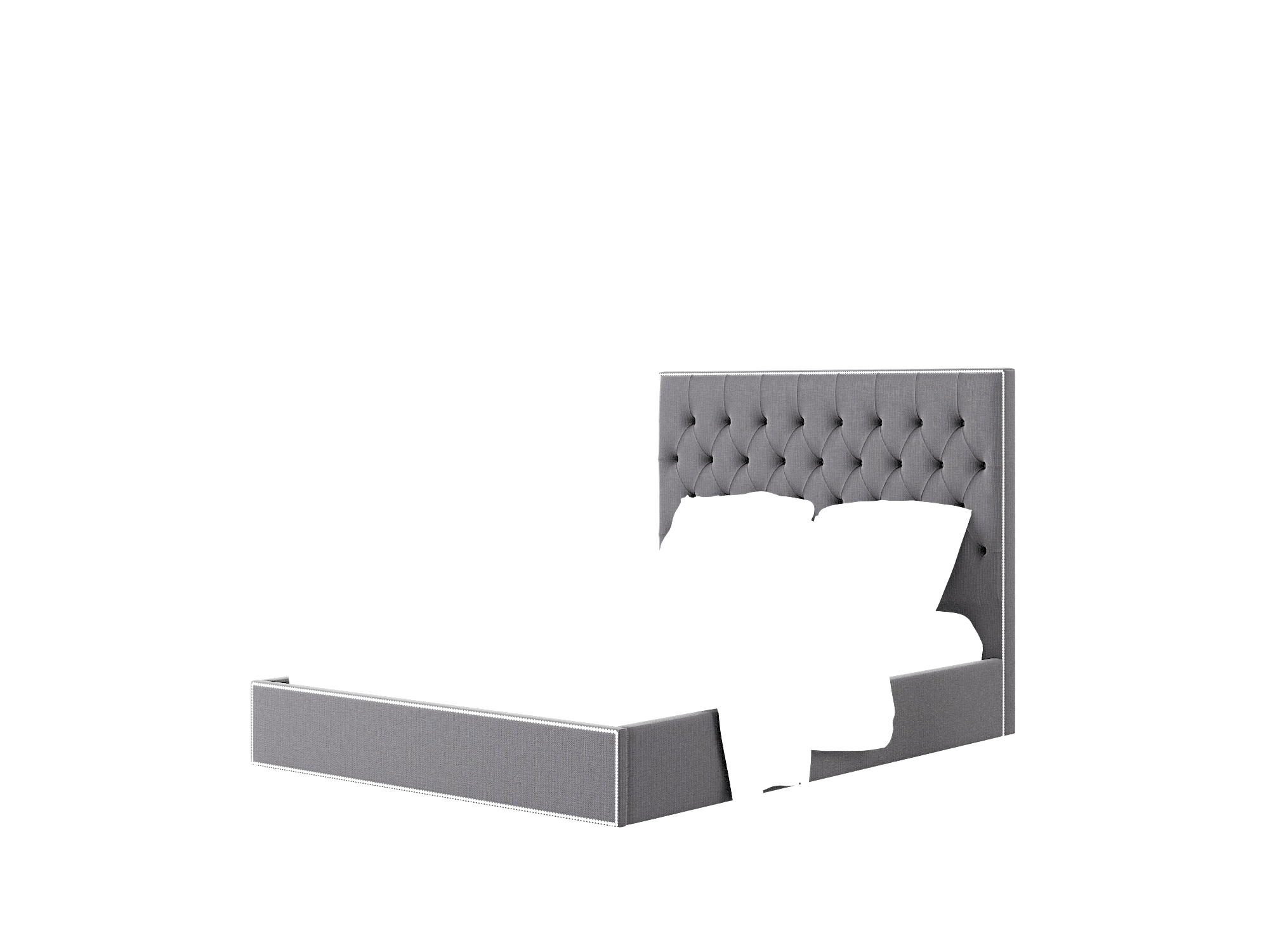 Bellezza Parker Charcoal Bed Queen Room Texture