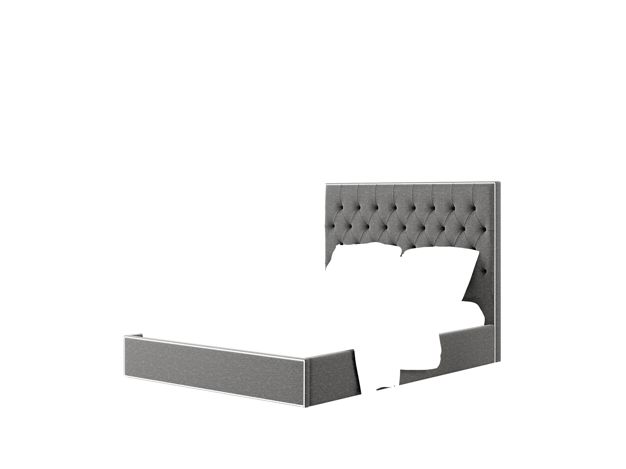 Bellezza Phoenix Charcoal Bed Queen Room Texture