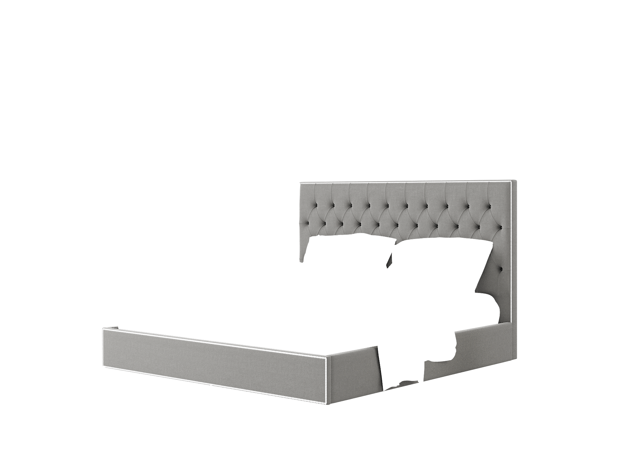Bellezza Rocket Charcoal Bed King Room Texture