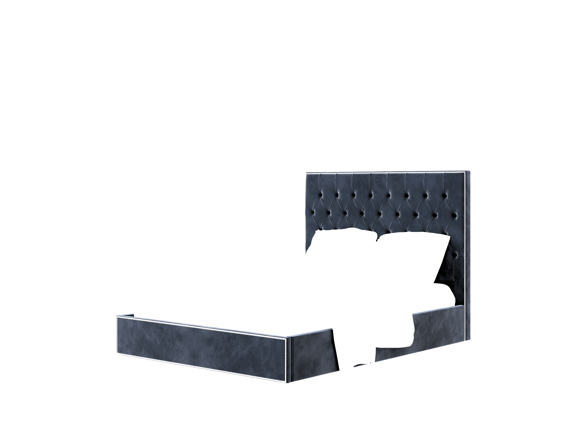 Bellezza Royale Cobalt Bed Queen Room Texture