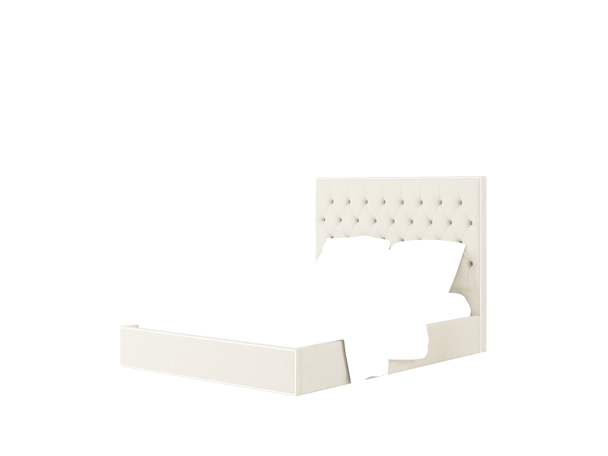 Bellezza Venus Cream Bed Queen Room Texture