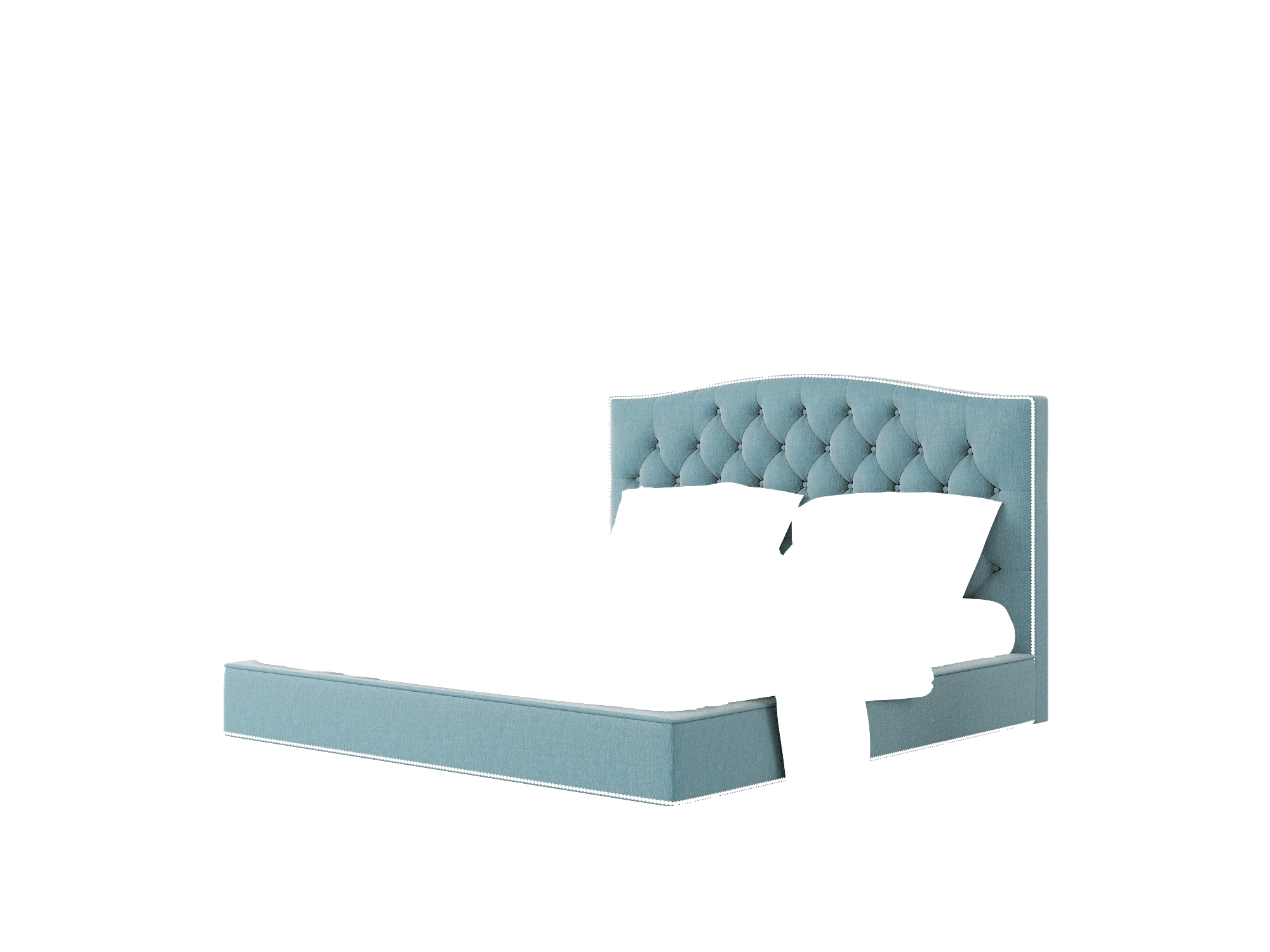 Bijou Cosmo Teal Bed King Room Texture