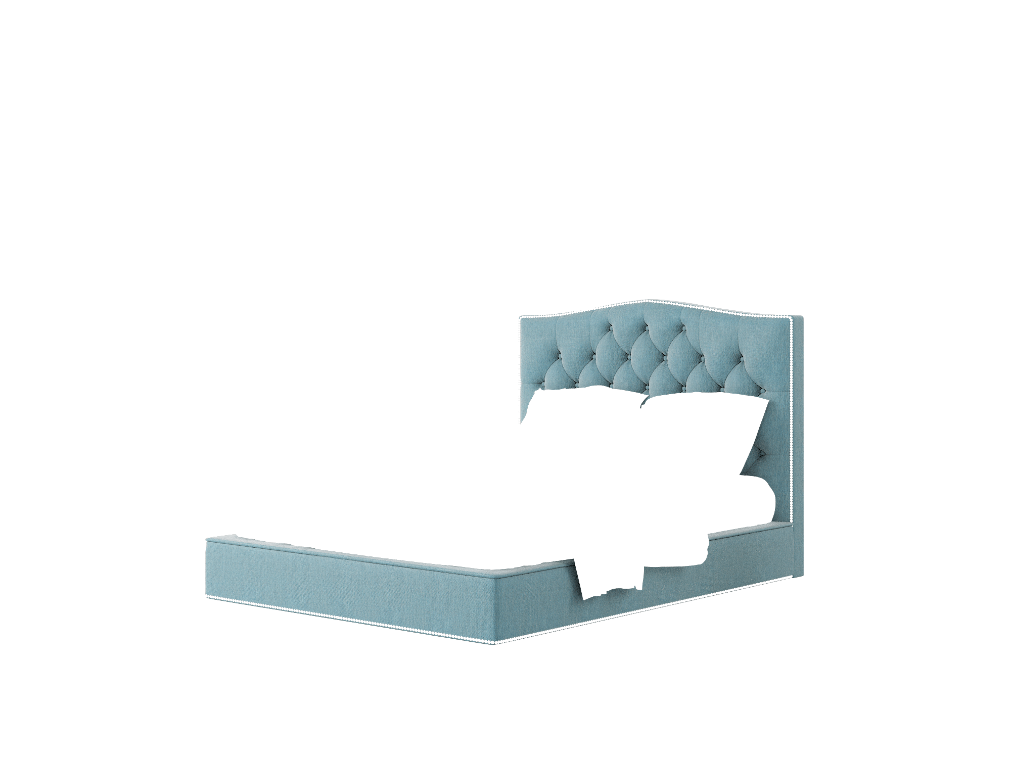 Bijou Hepburn Teal Bed Queen Room Texture