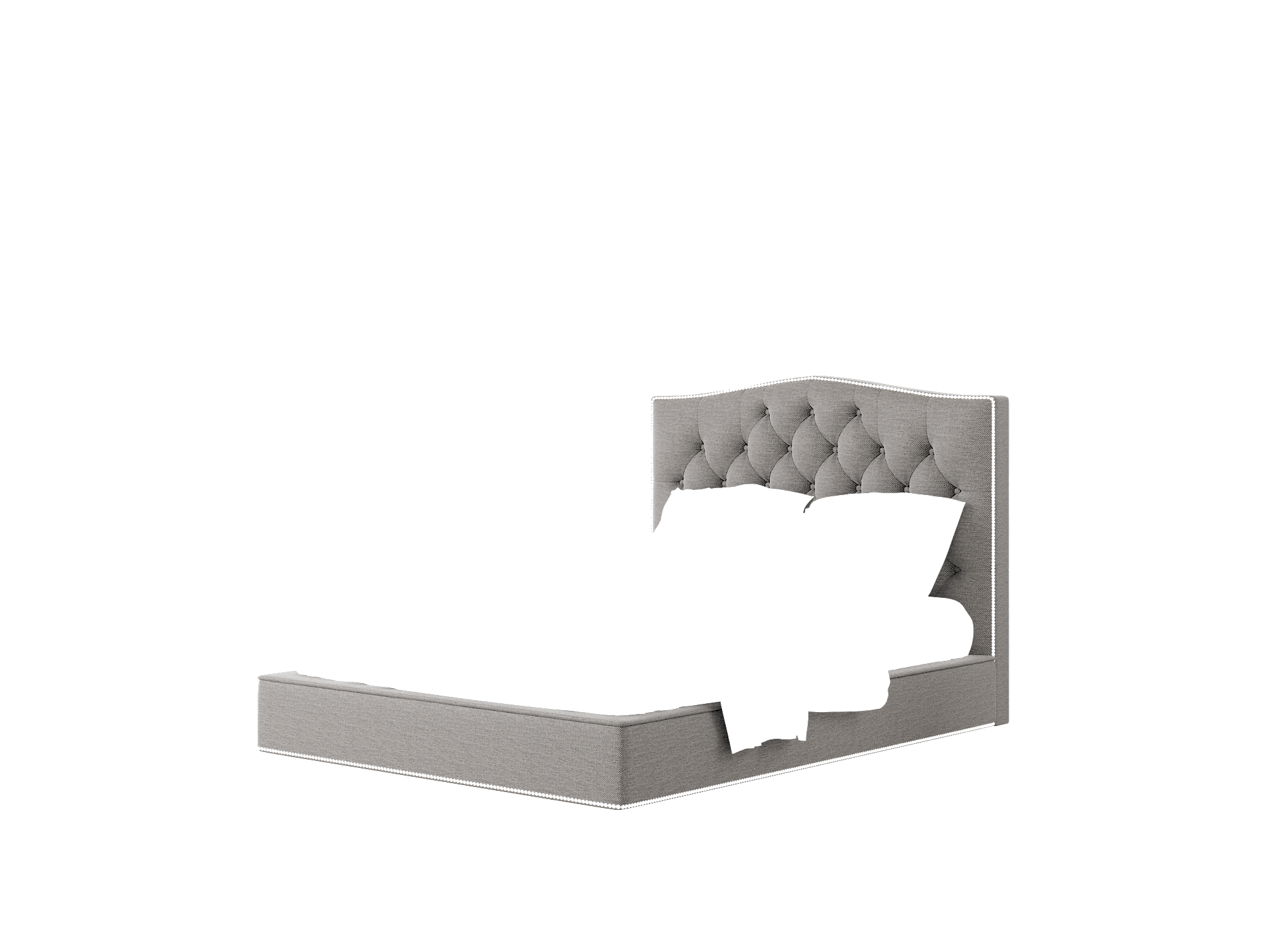 Bijou Oscar Charcoal Bed Queen Room Texture