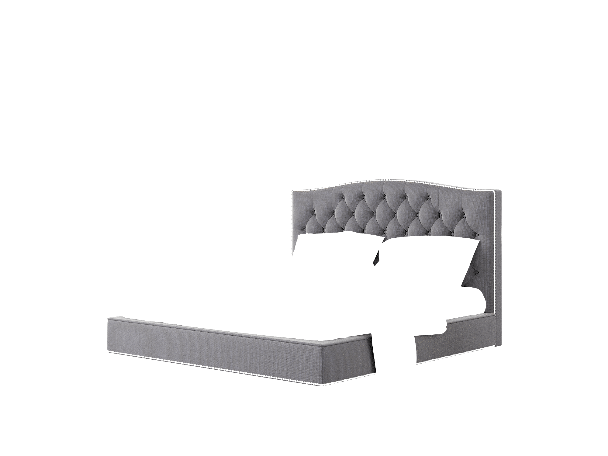 Bijou Parker Charcoal Bed King Room Texture