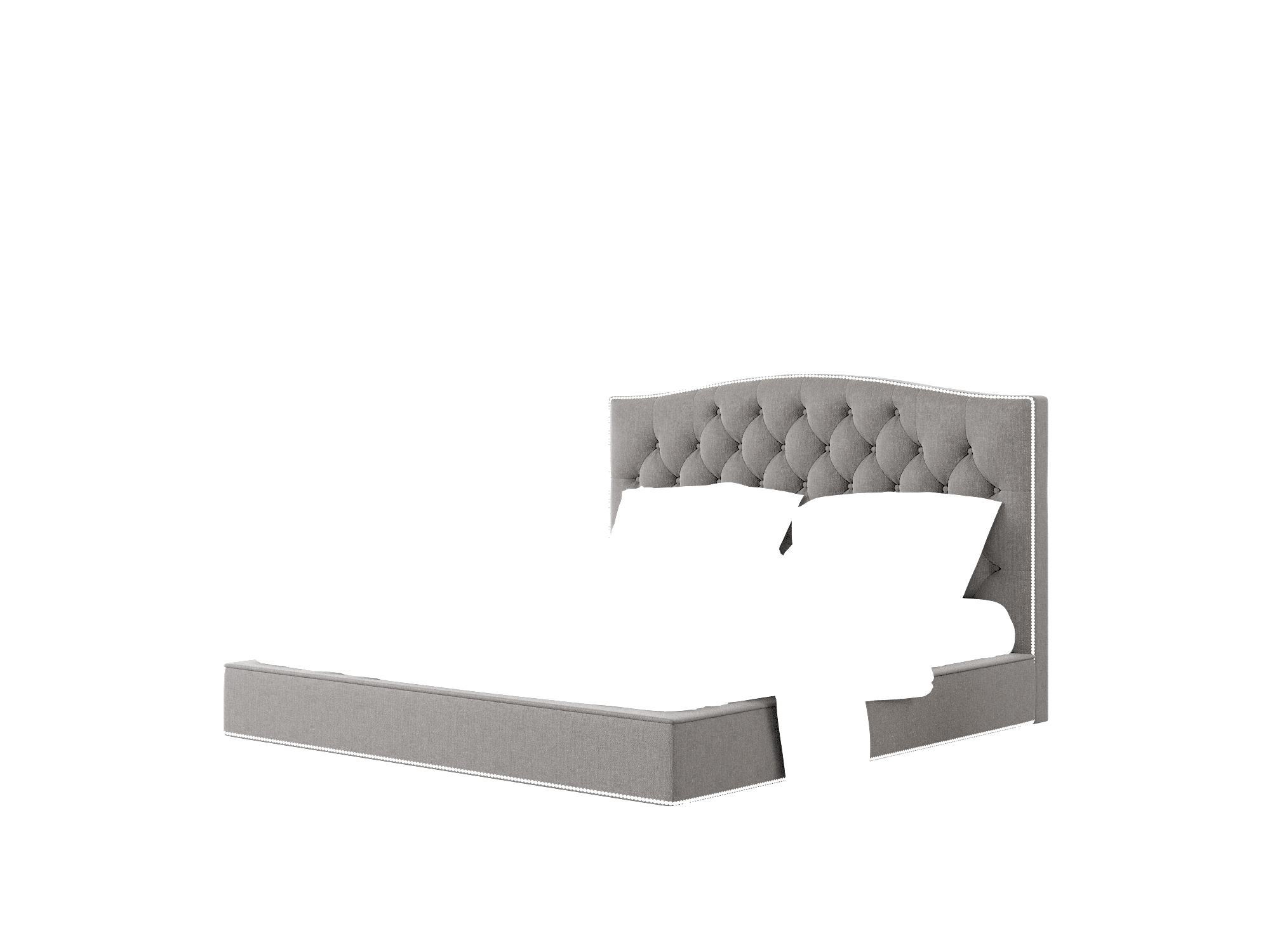 Bijou Sasha Grey Bed King Room Texture