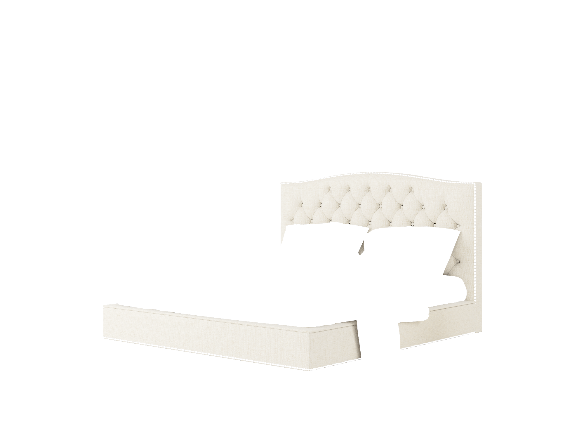 Bijou Venus Cream Bed King Room Texture