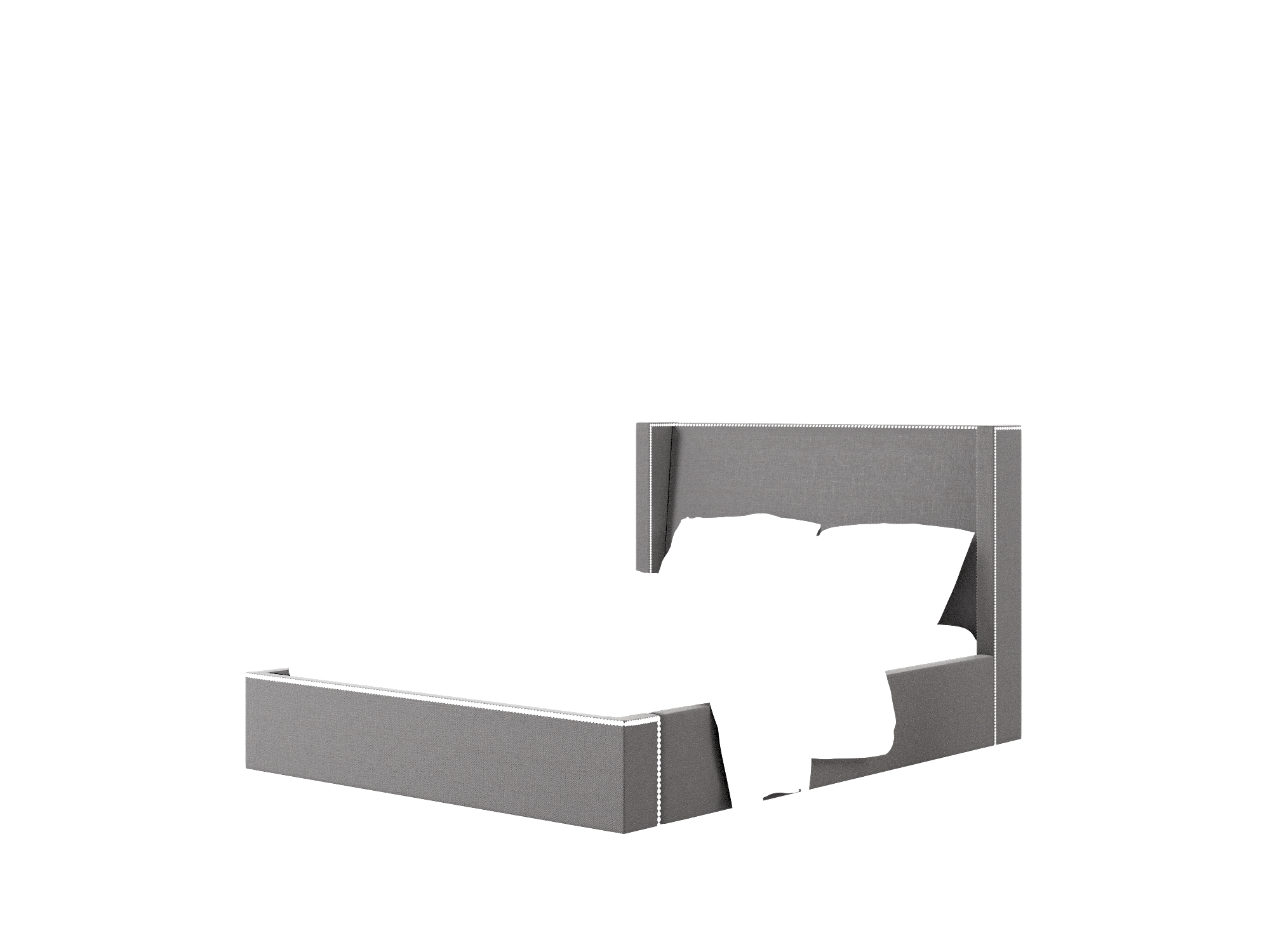 Bria Catalina Charcoal Bed Queen Room Texture