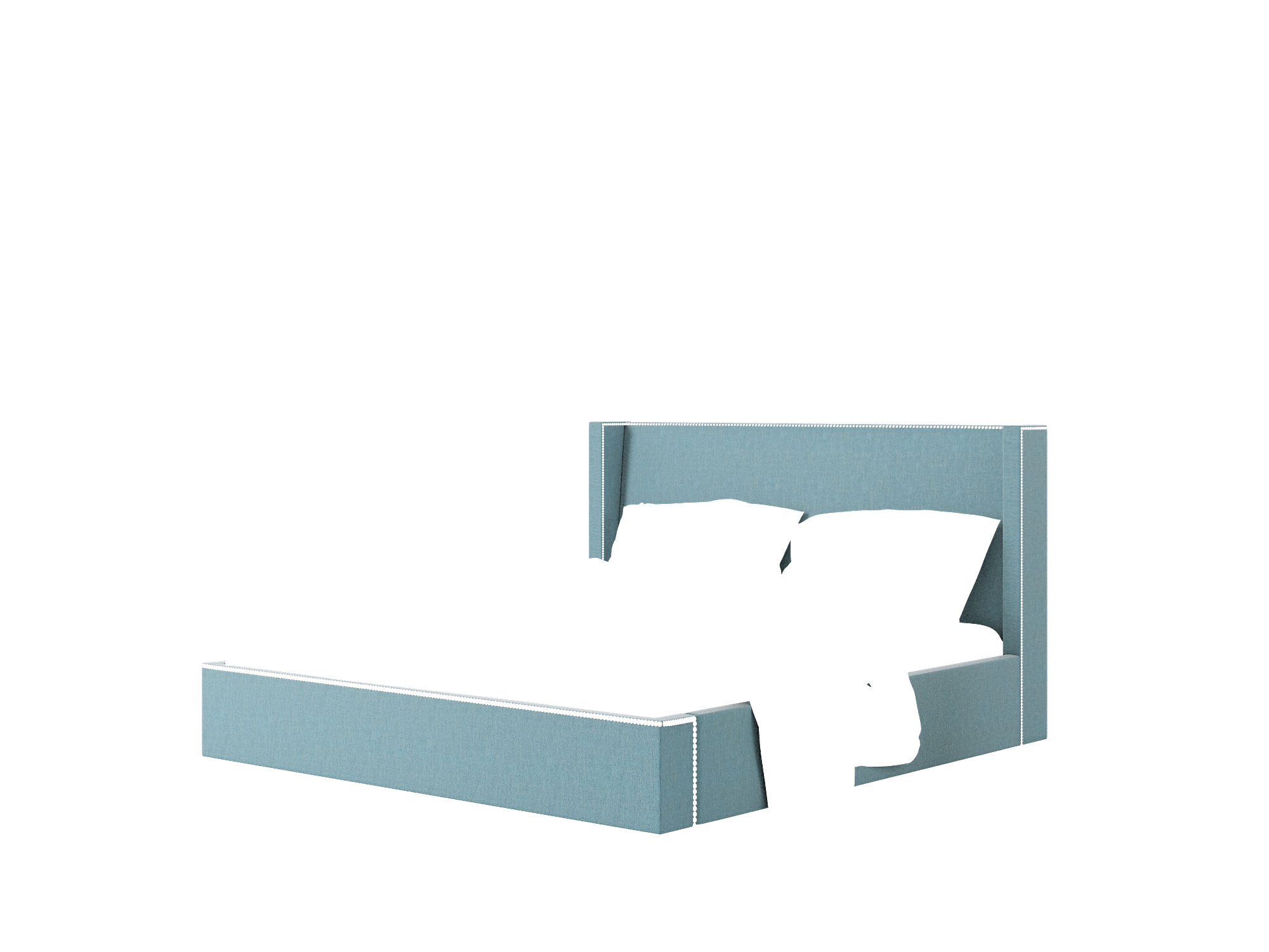 Bria Hepburn Teal Bed King Room Texture