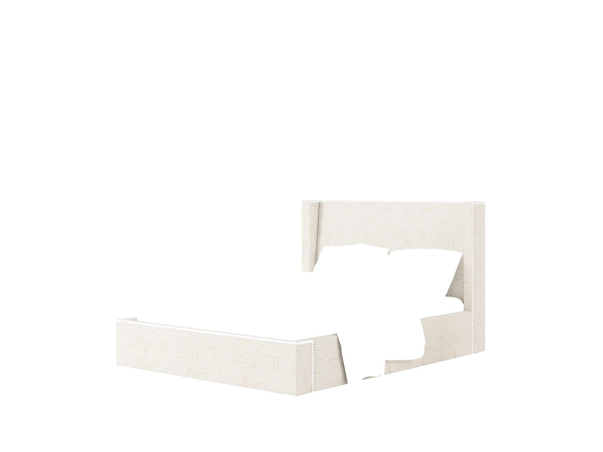 Bria Oceanside Natural Bed Queen Room Texture