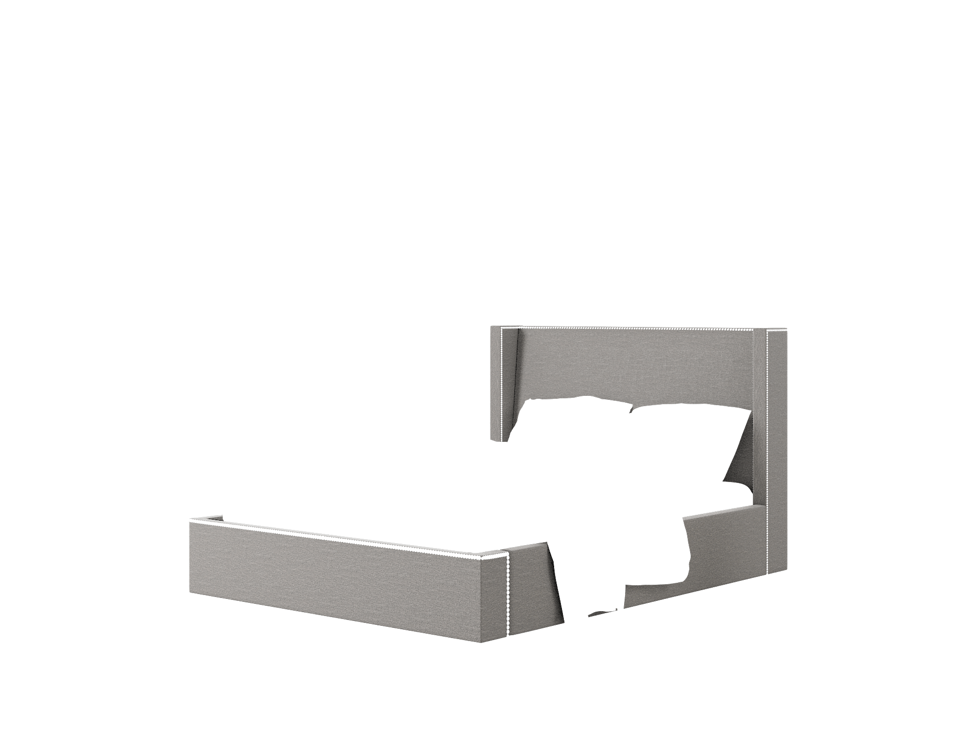 Bria Oscar Grey Bed Queen Room Texture