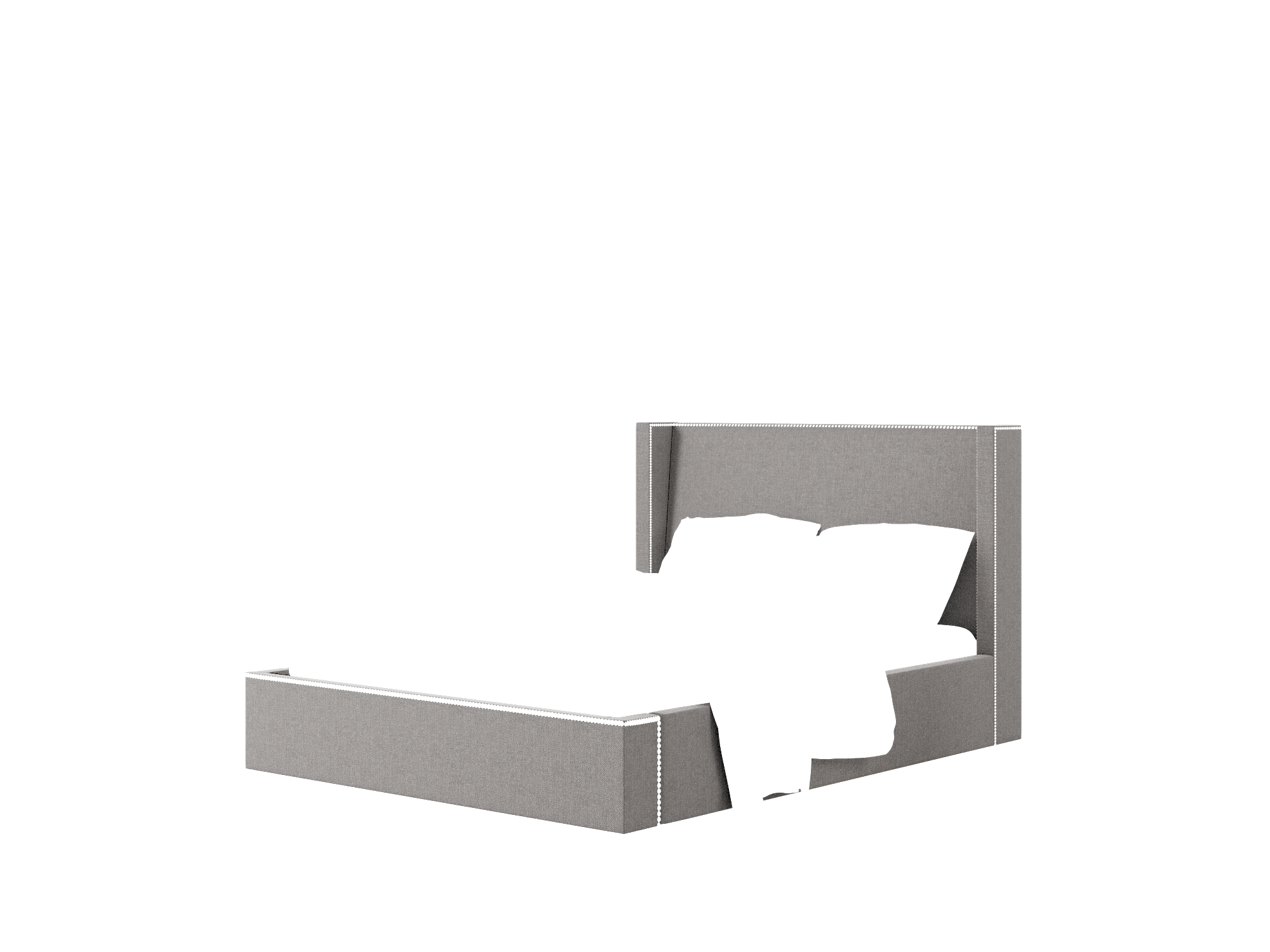 Bria Sasha Grey Bed Queen Room Texture