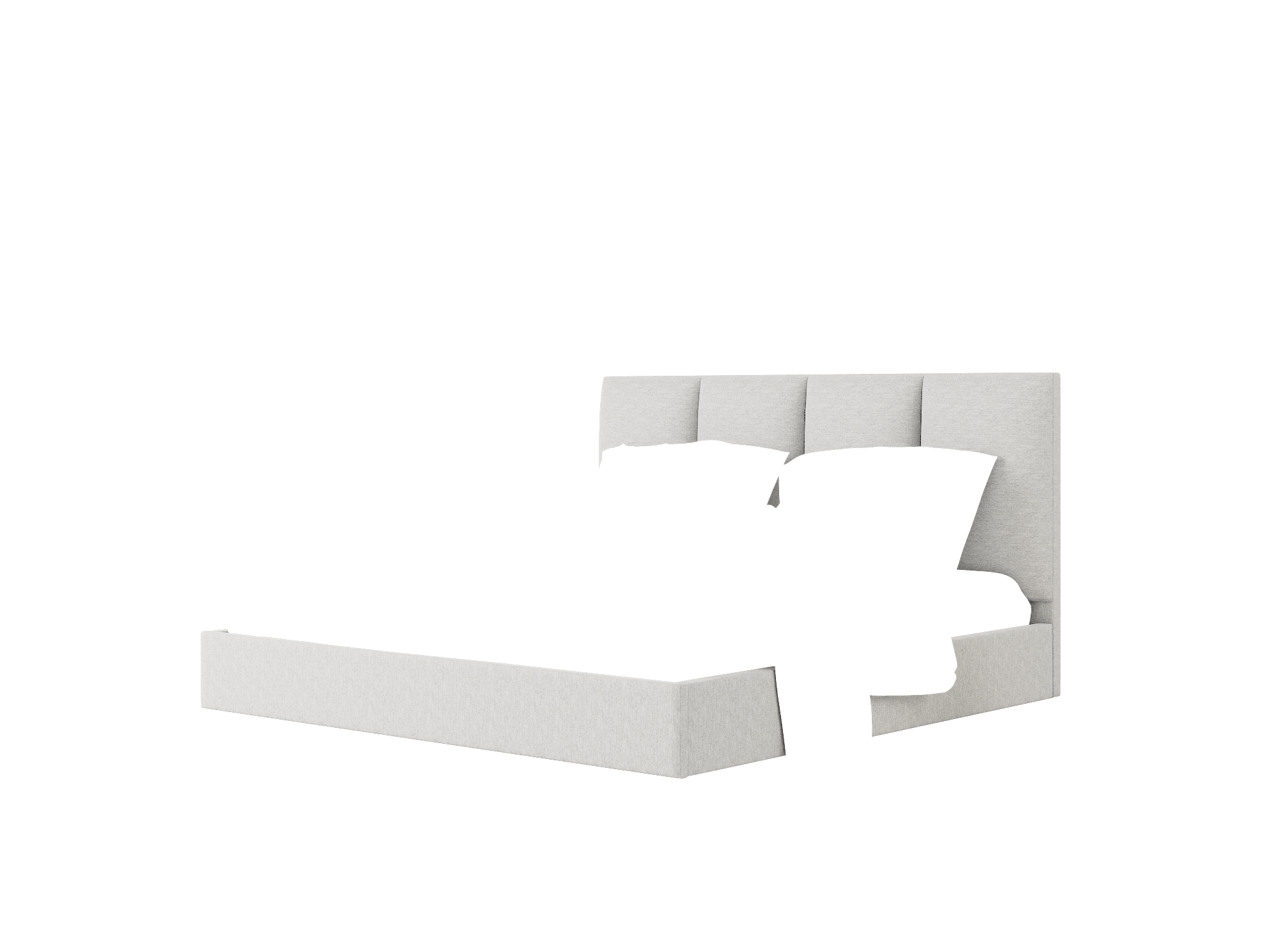 Celine Bungalow Graphite Bed King Room Texture