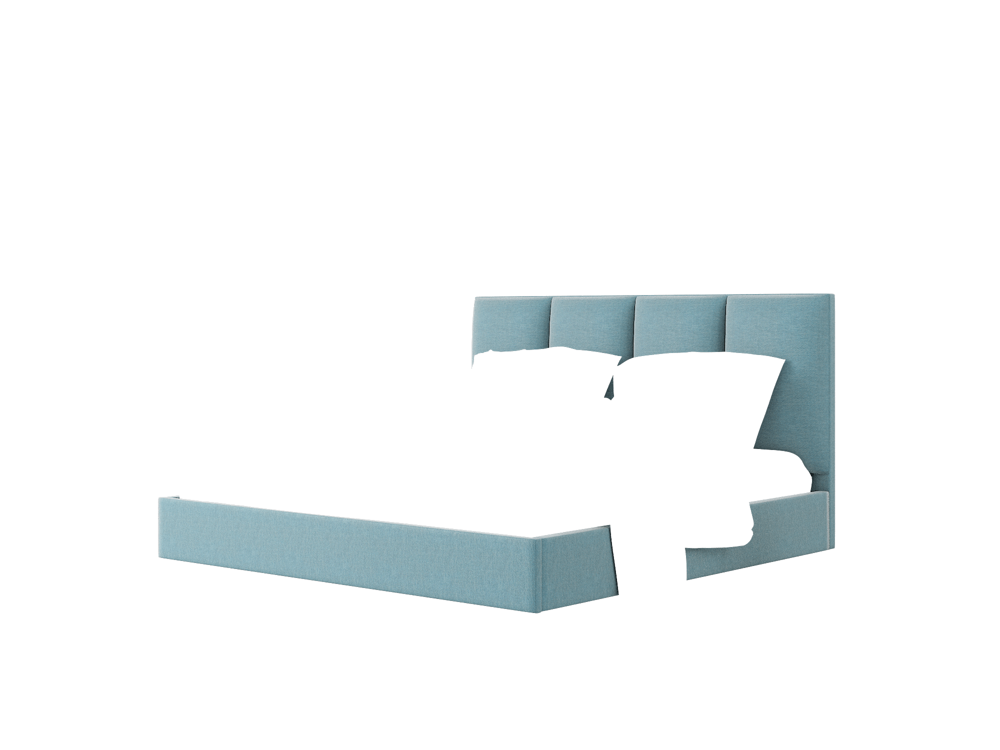 Celine Hepburn Teal Bed King Room Texture