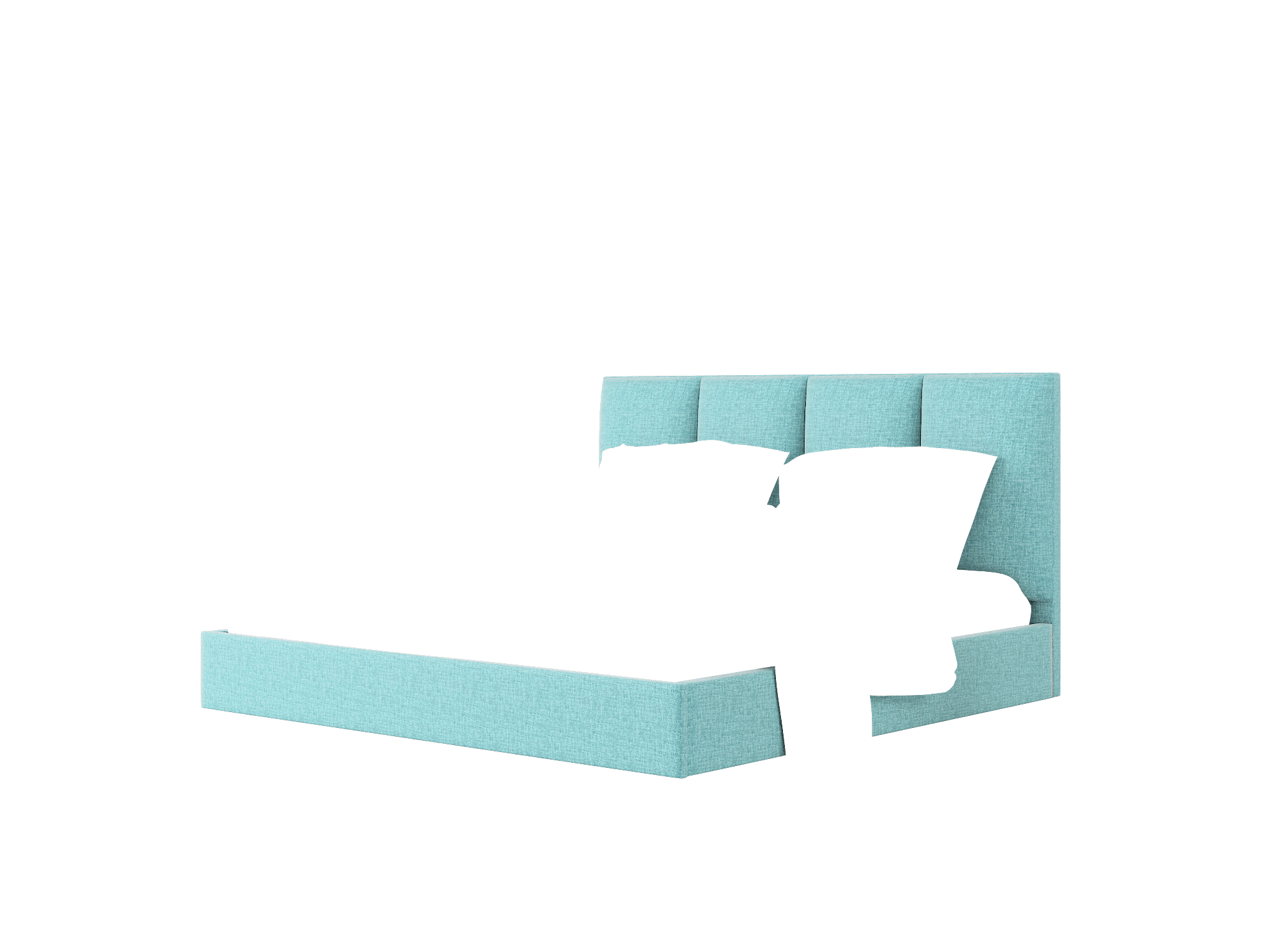 Celine Keylargo Teal Bed King Room Texture