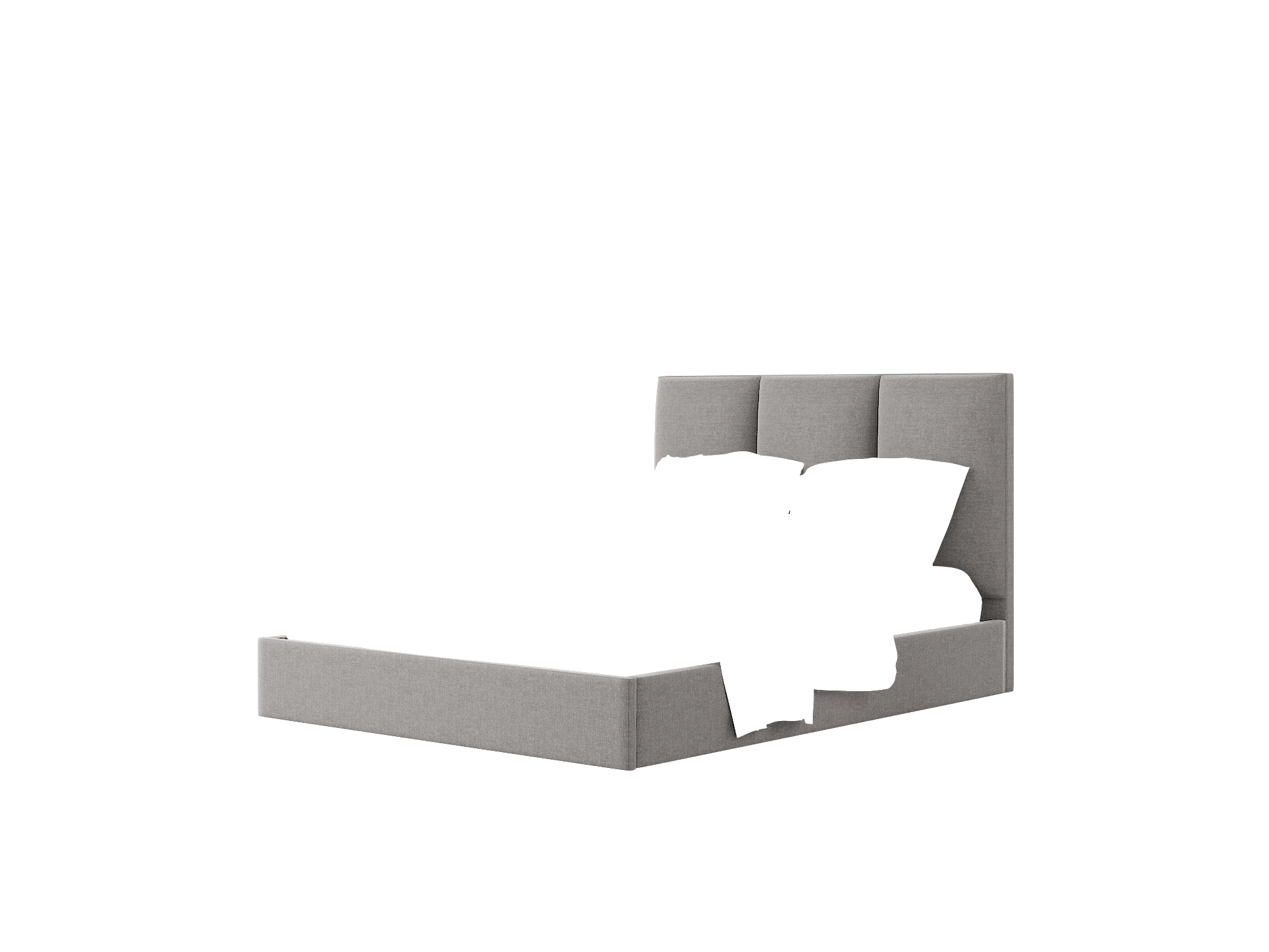 Celine Sasha Grey Bed Queen Room Texture